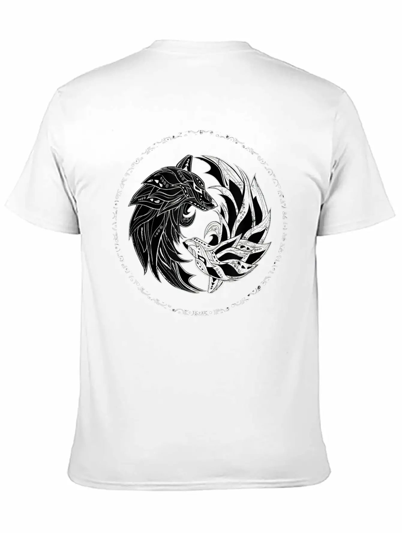 Yin Yang Wolves Wolf Yinyang Tai Chi Qi Gong Soft Cotton Short Sleeve Tee – Unisex Wardrobe Staple