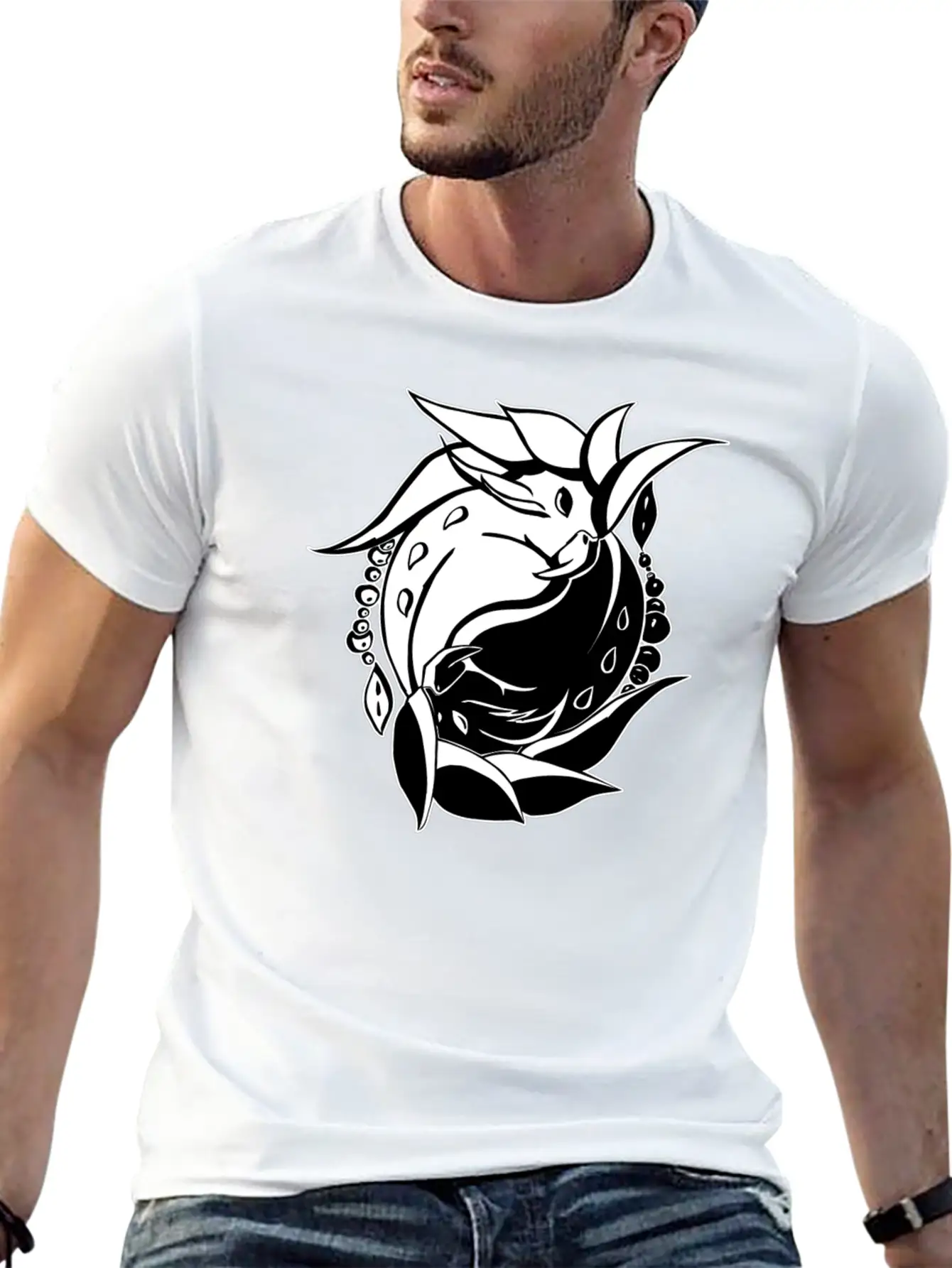 Ying & Yang Birds Lightweight Cotton T-Shirt – Daily Comfort Graphic Shirt