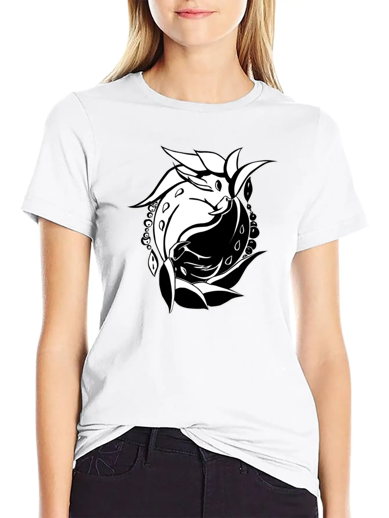 Ying & Yang Birds Lightweight Cotton T-Shirt – Daily Comfort Graphic Shirt