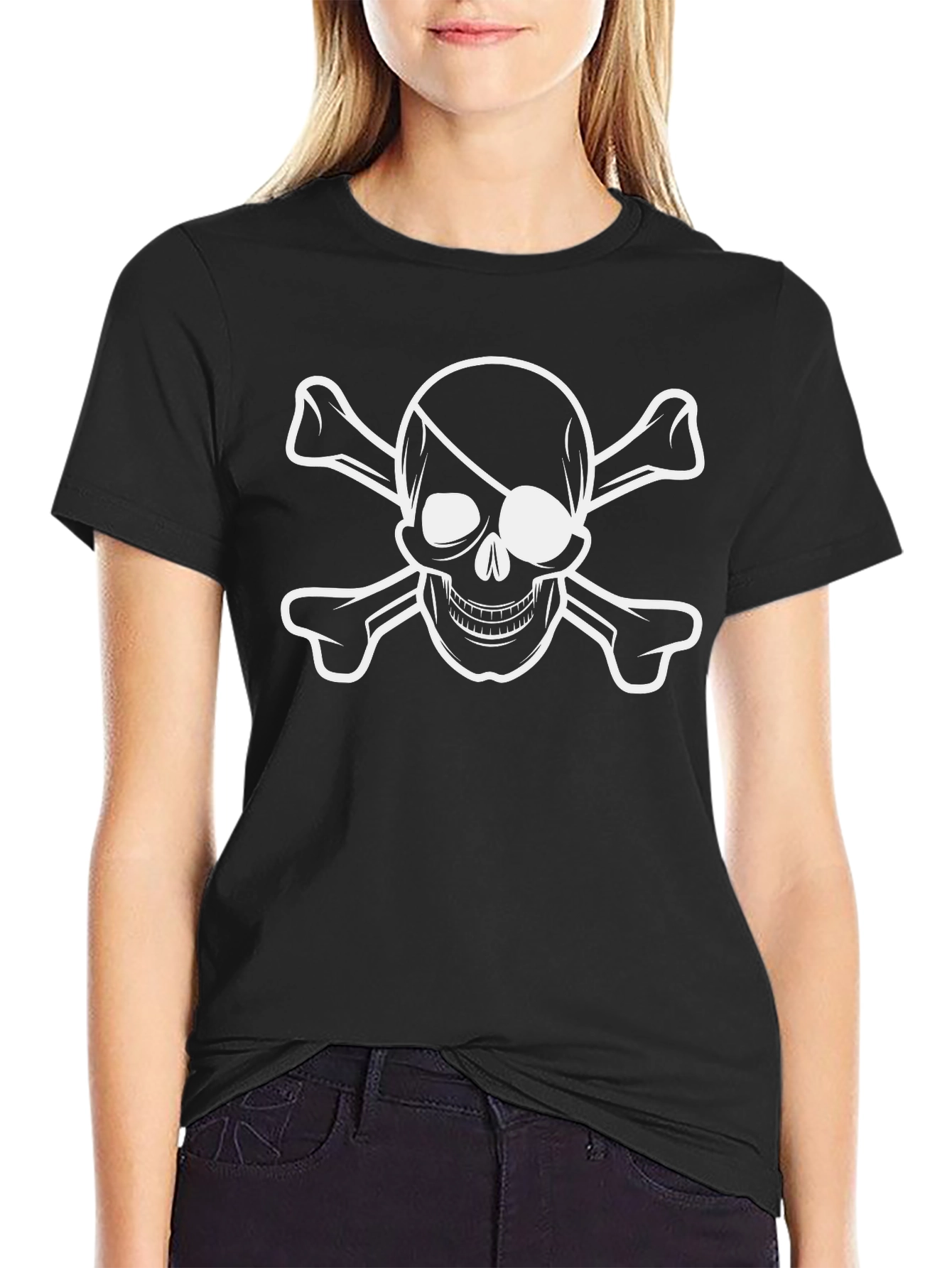Pirate Skull & Crossbones Black T-Shirt