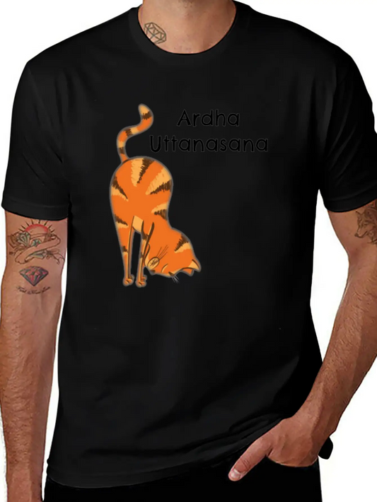 Yoga Cat- Ardha Uttanasan Classic Fit Graphic Tee For Daily Comfort – Unisex Cotton Shirt