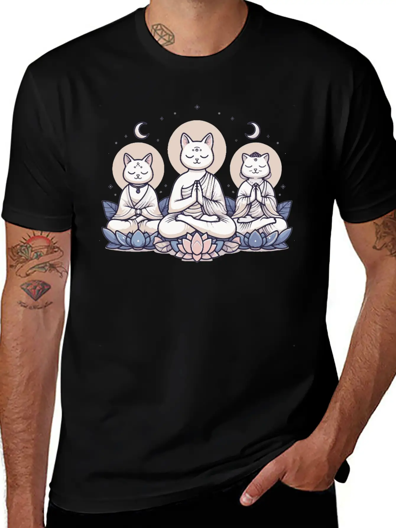 Yoga Cats Meditation Zen Balance Cat Lover Gift Basic Graphic T-Shirt – Daily Comfort In Soft Cotton