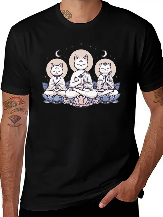 Yoga Cats Meditation Zen Balance Cat Lover Gift Basic Graphic T-Shirt – Daily Comfort In Soft Cotton