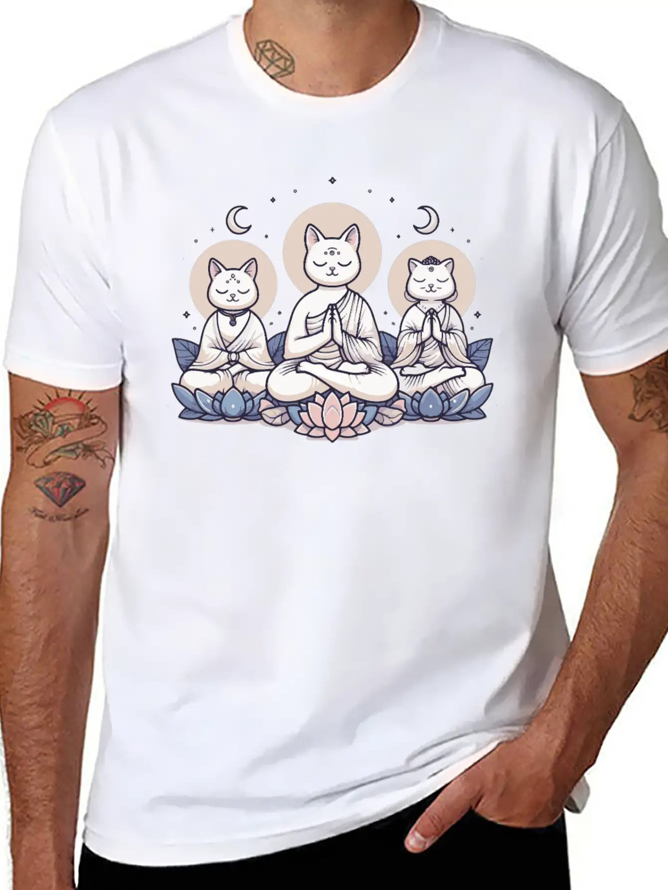 Yoga Cats Meditation Zen Balance Cat Lover Gift Basic Graphic T-Shirt – Daily Comfort In Soft Cotton