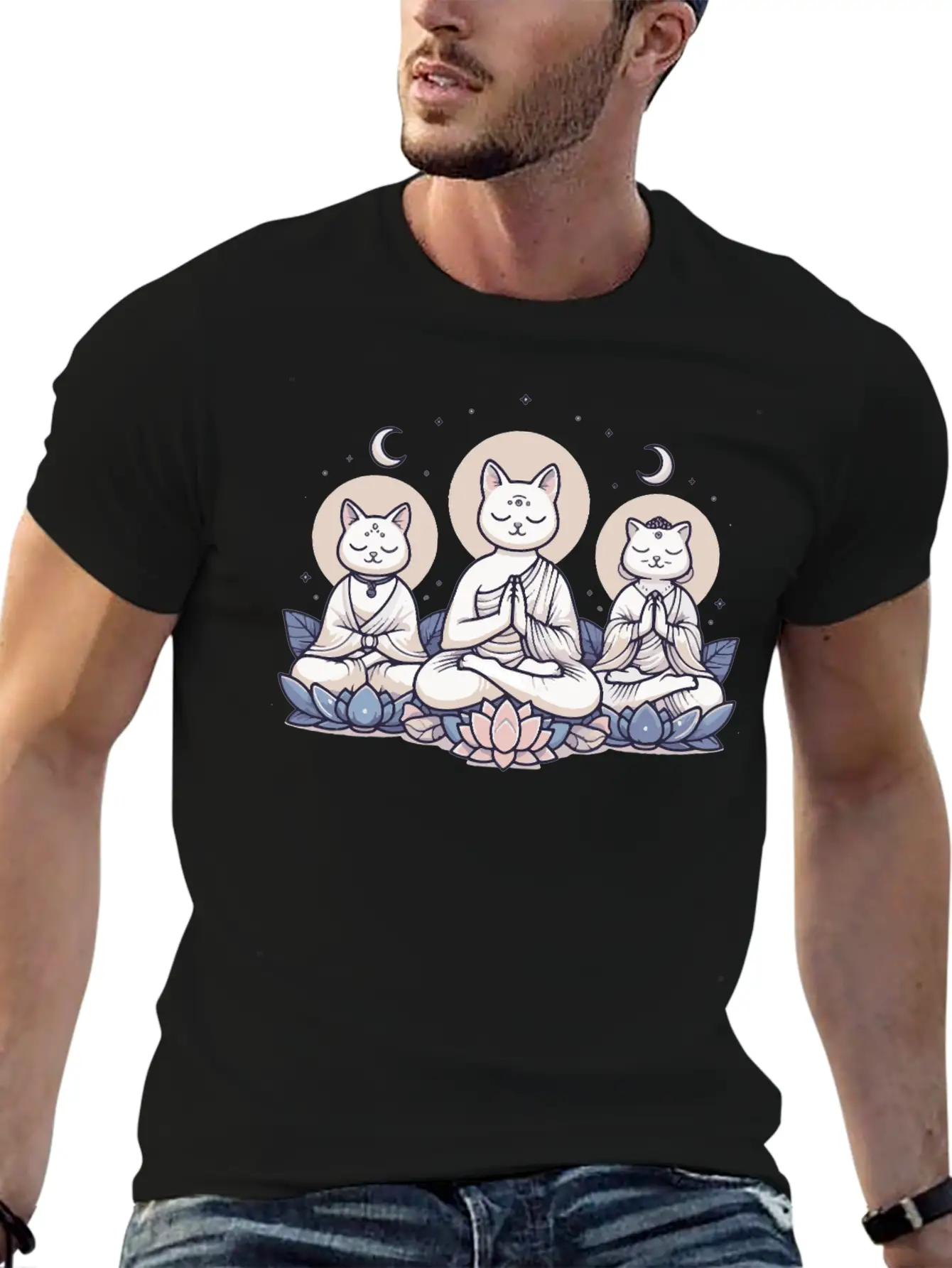 Yoga Cats Meditation Zen Balance Cat Lover Gift Basic Graphic T-Shirt – Daily Comfort In Soft Cotton