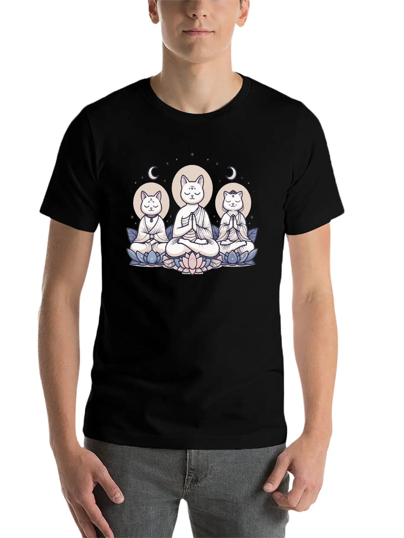 Yoga Cats Meditation Zen Balance Cat Lover Gift Basic Graphic T-Shirt – Daily Comfort In Soft Cotton