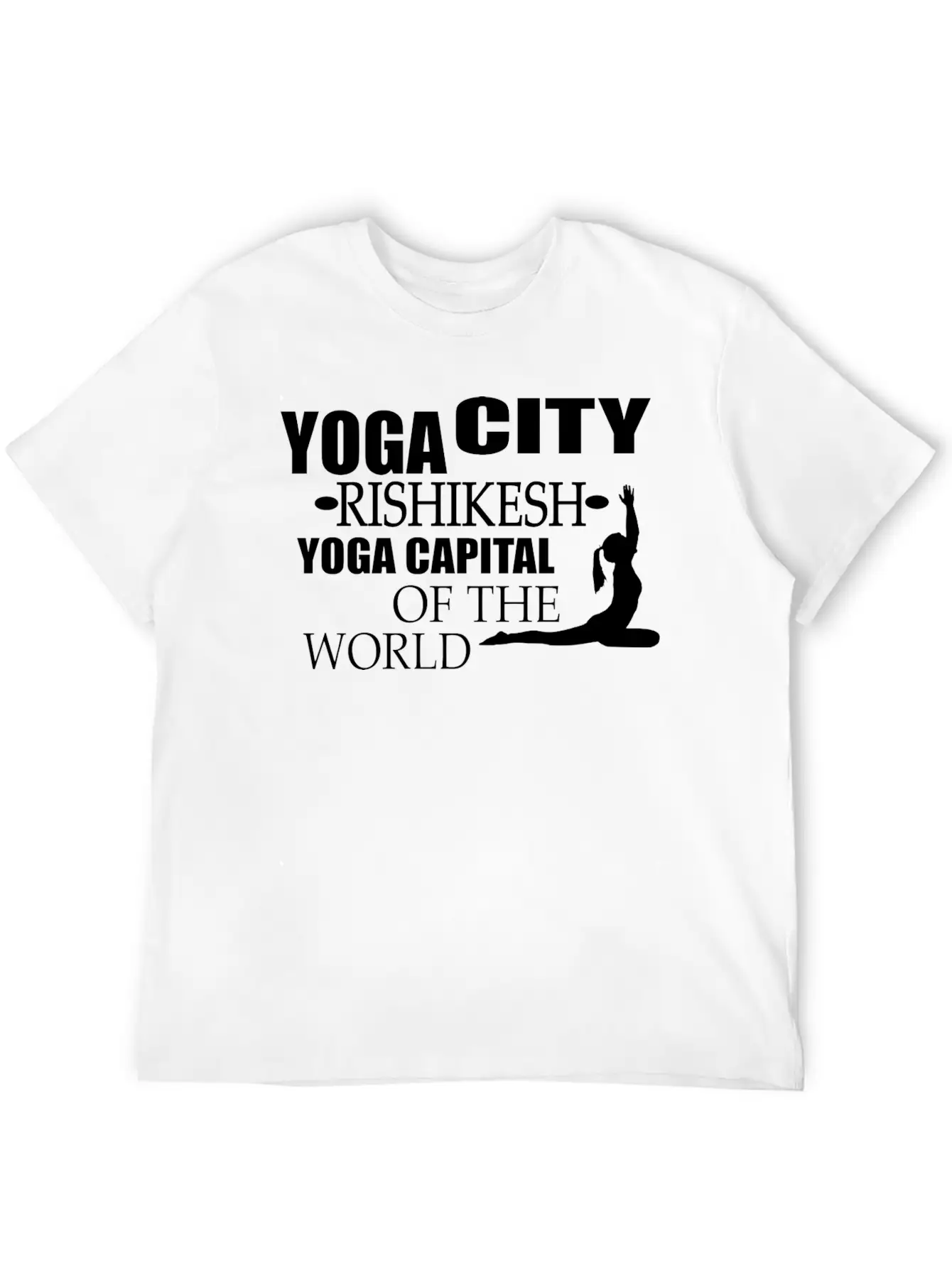 Yoga City Rishikesh Yoga Capital Of The World Lightweight Cotton T-Shirt – Daily Comfort Graphic Shirt