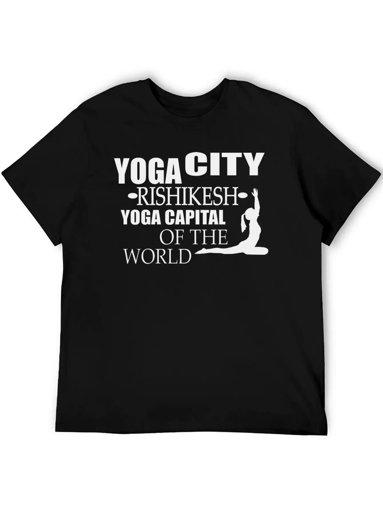 Yoga City Rishikesh Yoga Capital Of The World Lightweight Cotton T-Shirt – Daily Comfort Graphic Shirt