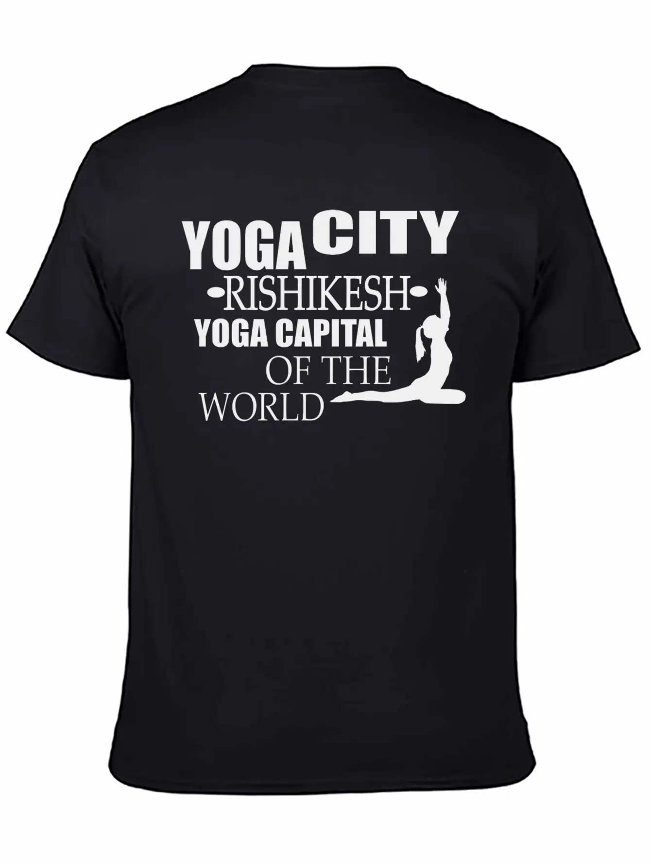 Yoga City Rishikesh Yoga Capital Of The World Lightweight Cotton T-Shirt – Daily Comfort Graphic Shirt