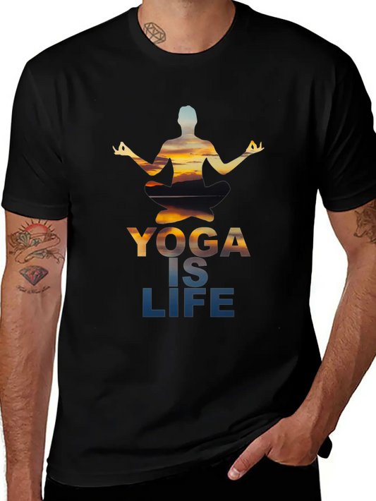 Yoga Classic Fit Graphic Tee For Daily Comfort – Unisex Cotton Shirt