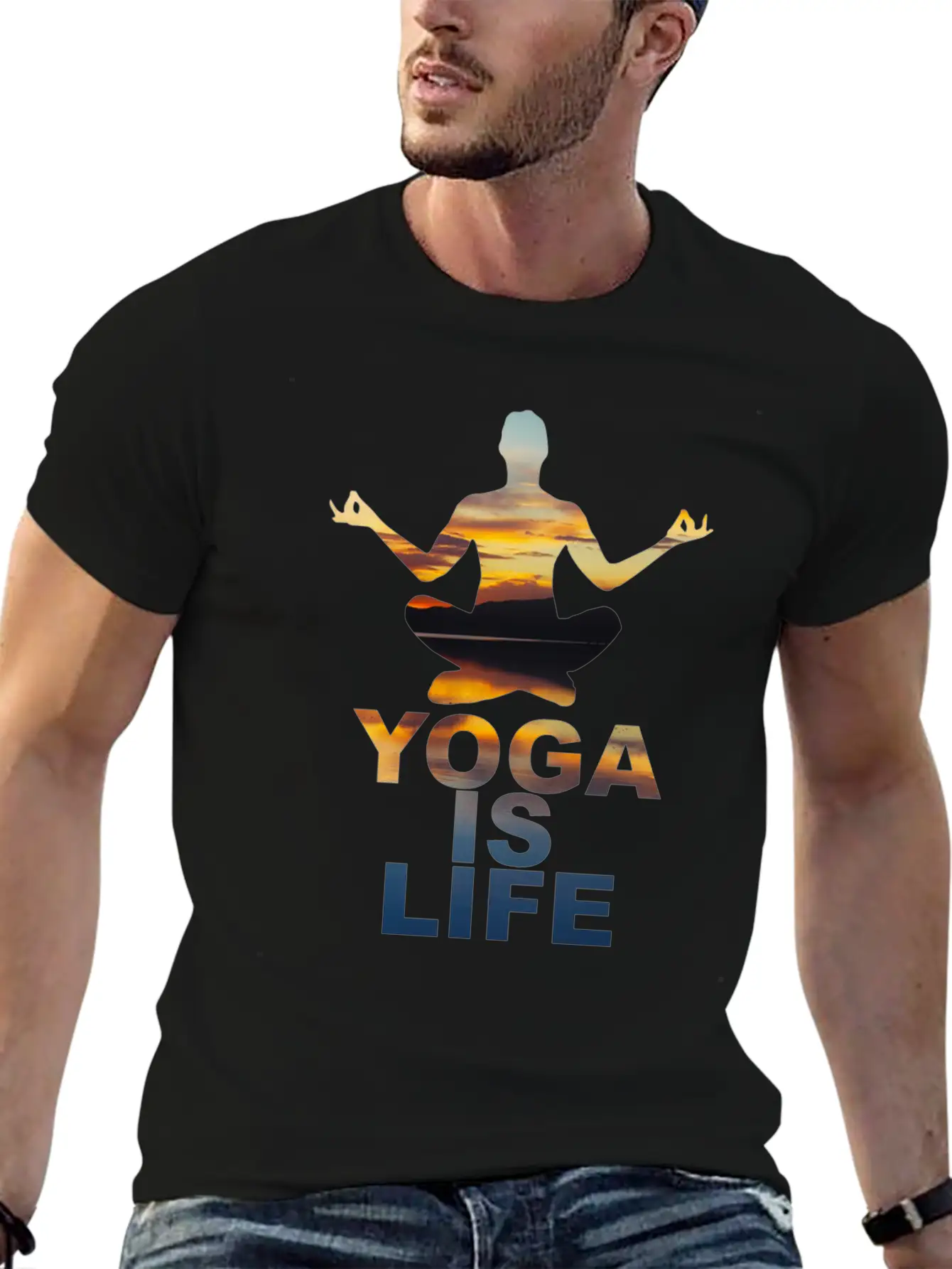 Yoga Classic Fit Graphic Tee For Daily Comfort – Unisex Cotton Shirt