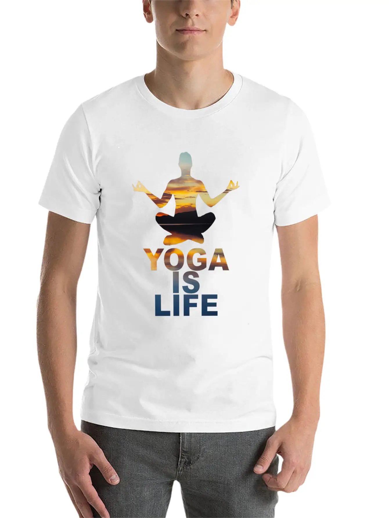 Yoga Classic Fit Graphic Tee For Daily Comfort – Unisex Cotton Shirt