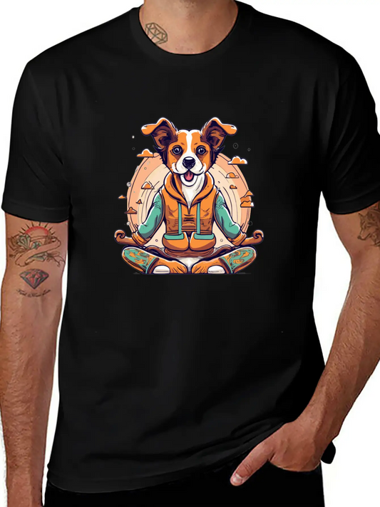 Yoga Dog Classic Fit Graphic Tee For Daily Comfort – Unisex Cotton Shirt