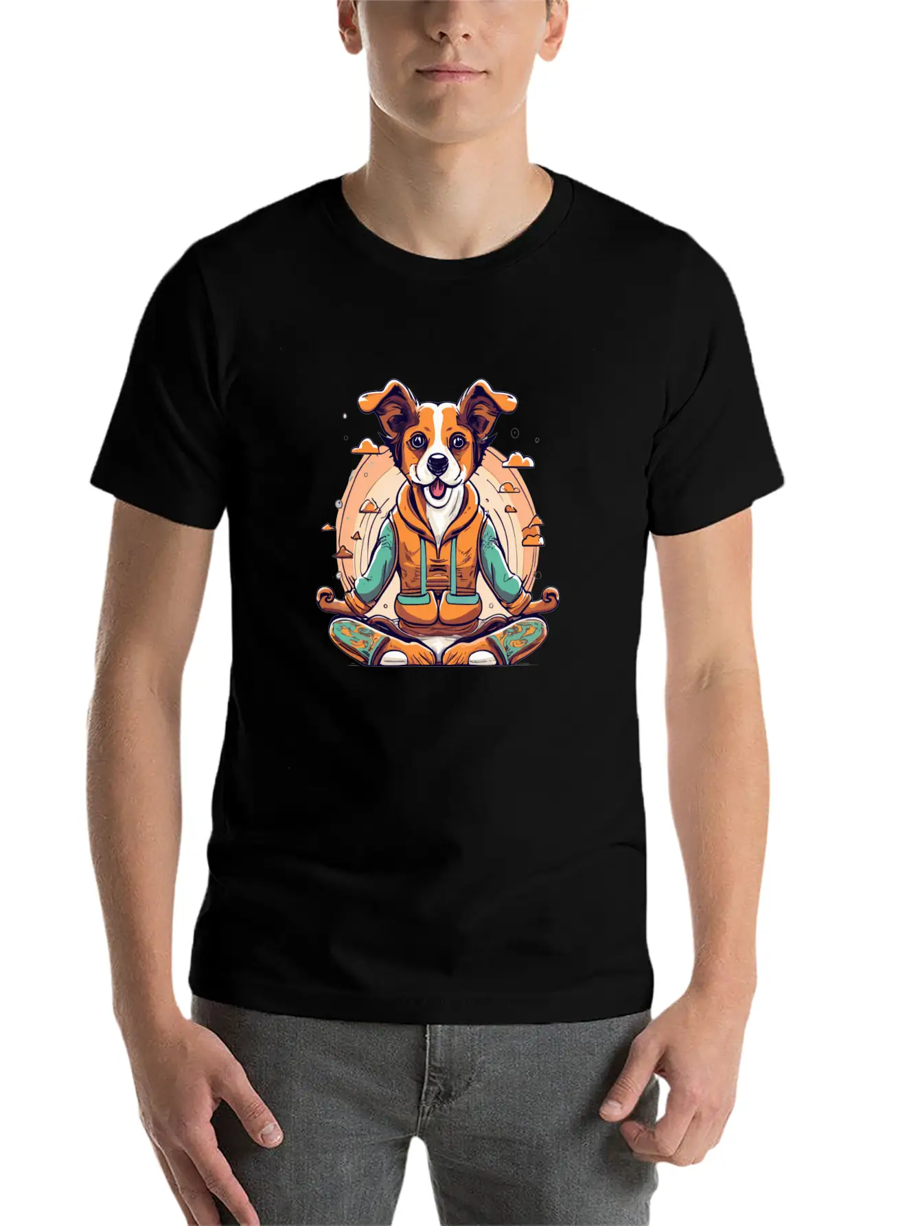 Yoga Dog Classic Fit Graphic Tee For Daily Comfort – Unisex Cotton Shirt