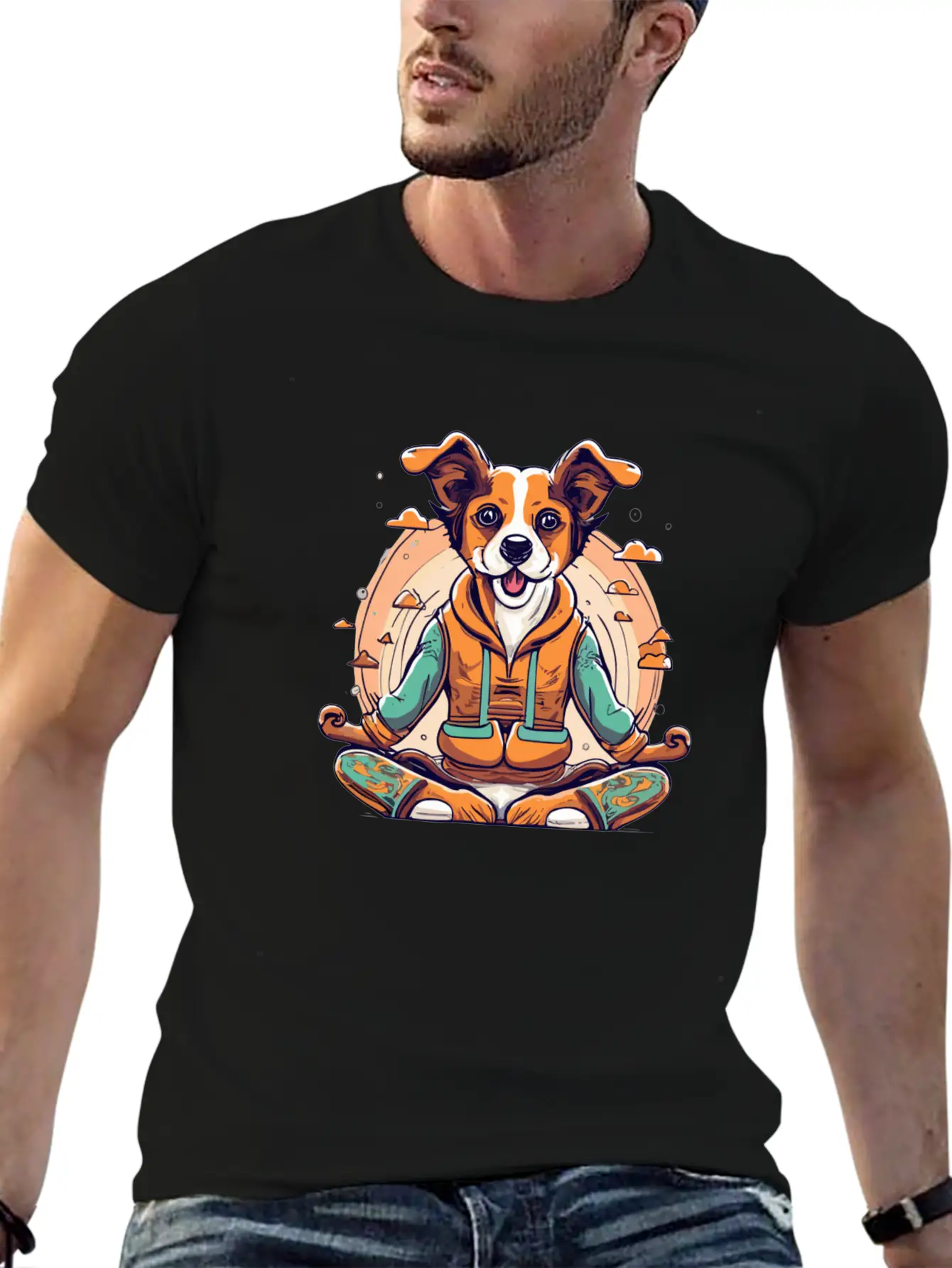 Yoga Dog Classic Fit Graphic Tee For Daily Comfort – Unisex Cotton Shirt