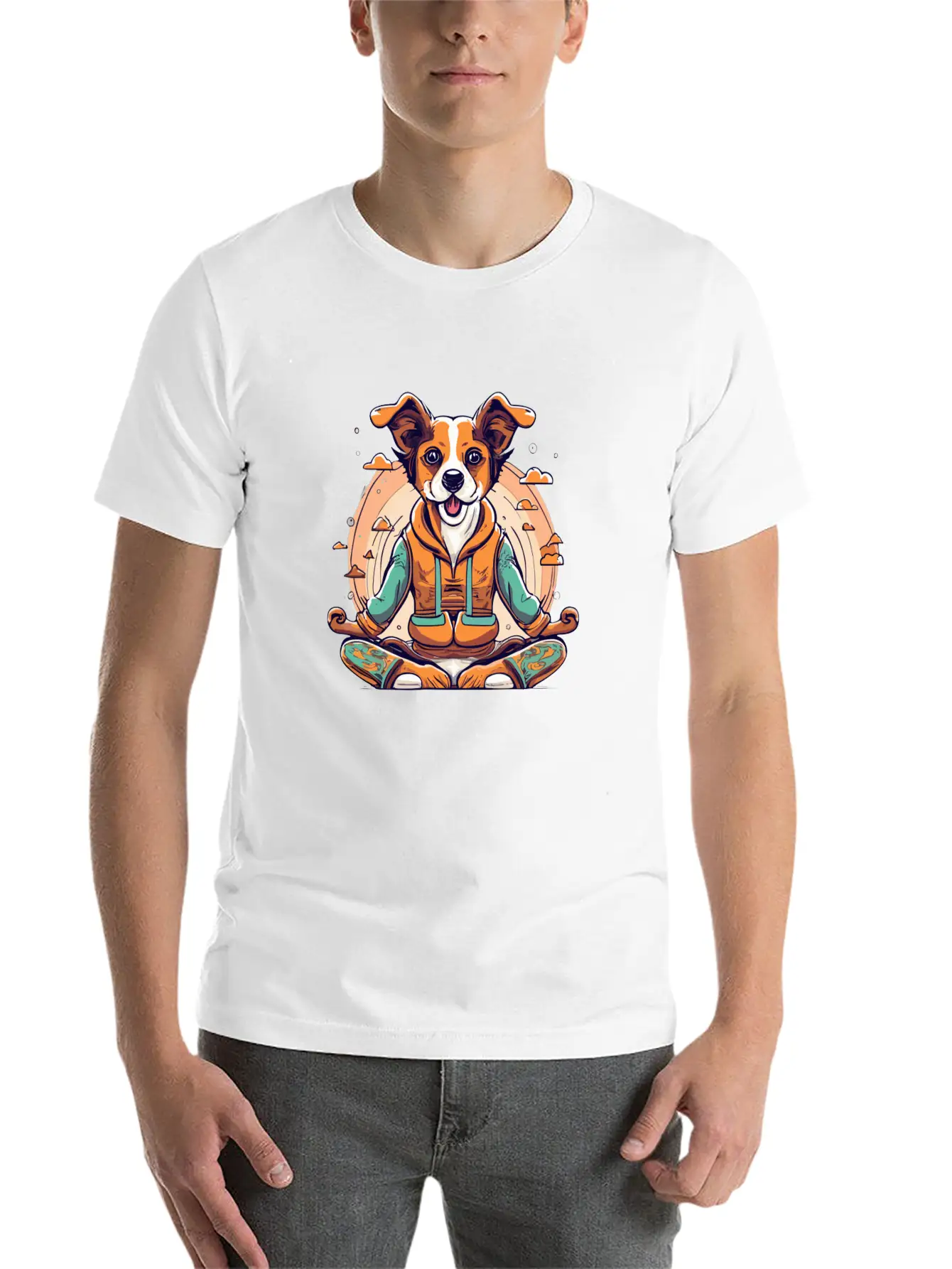 Yoga Dog Classic Fit Graphic Tee For Daily Comfort – Unisex Cotton Shirt