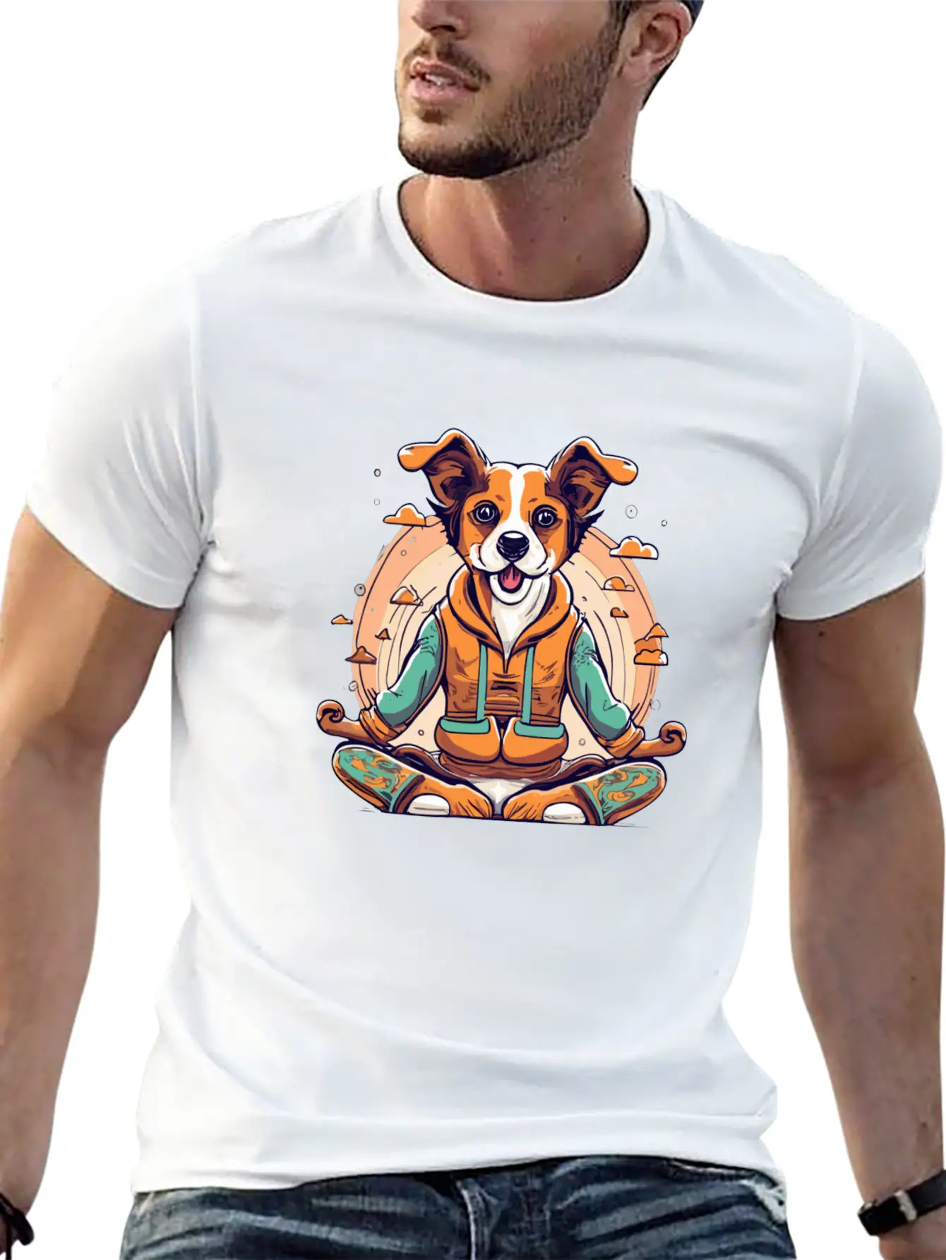 Yoga Dog Classic Fit Graphic Tee For Daily Comfort – Unisex Cotton Shirt