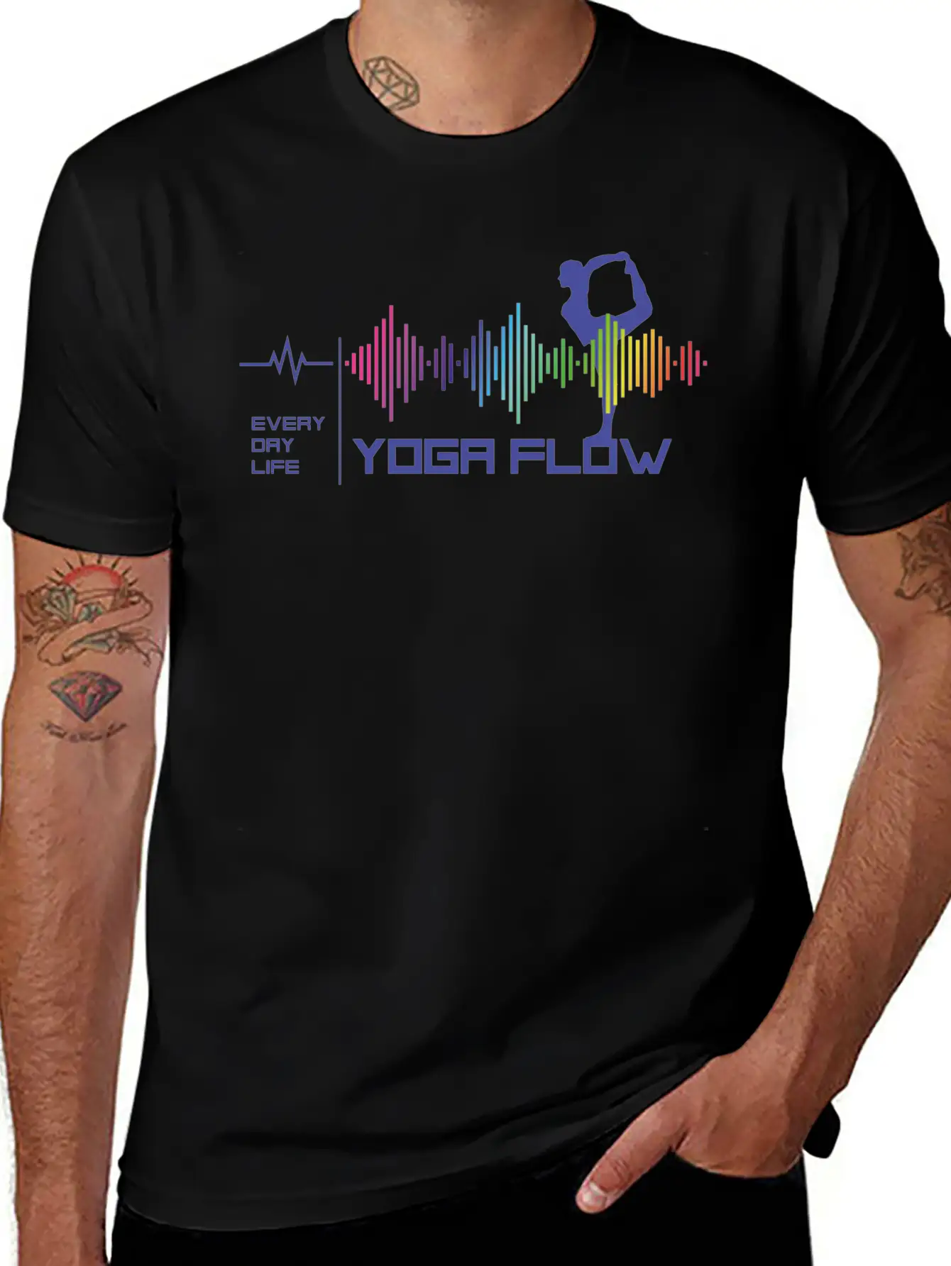 Yoga Flow - Everday Life - Good Vibes (violet) Stylish Everyday T-Shirt – Unisex Basic Cotton Tee