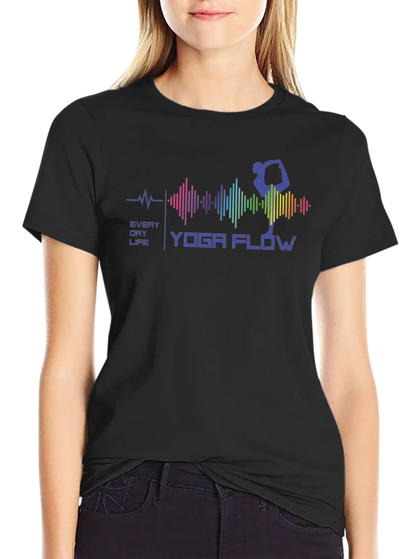 Yoga Flow - Everday Life - Good Vibes (violet) Stylish Everyday T-Shirt – Unisex Basic Cotton Tee