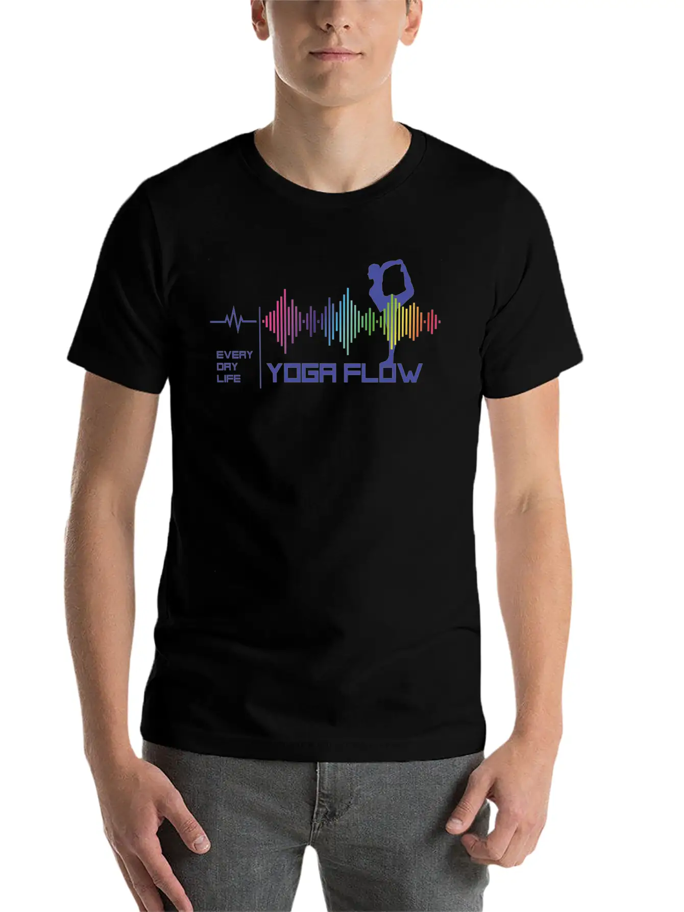 Yoga Flow - Everday Life - Good Vibes (violet) Stylish Everyday T-Shirt – Unisex Basic Cotton Tee