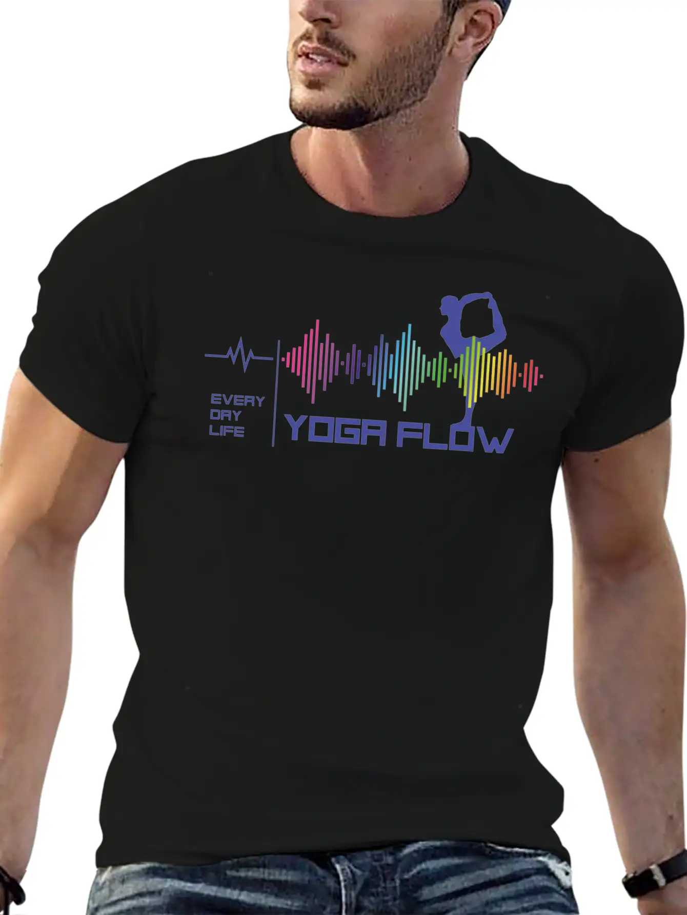 Yoga Flow - Everday Life - Good Vibes (violet) Stylish Everyday T-Shirt – Unisex Basic Cotton Tee