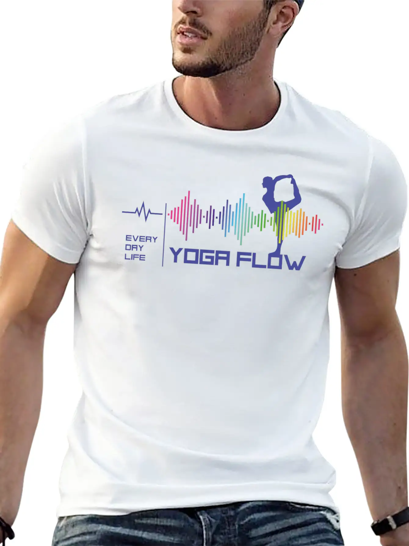 Yoga Flow - Everday Life - Good Vibes (violet) Stylish Everyday T-Shirt – Unisex Basic Cotton Tee