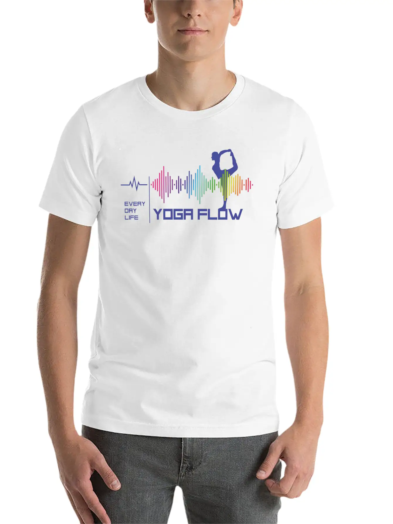 Yoga Flow - Everday Life - Good Vibes (violet) Stylish Everyday T-Shirt – Unisex Basic Cotton Tee