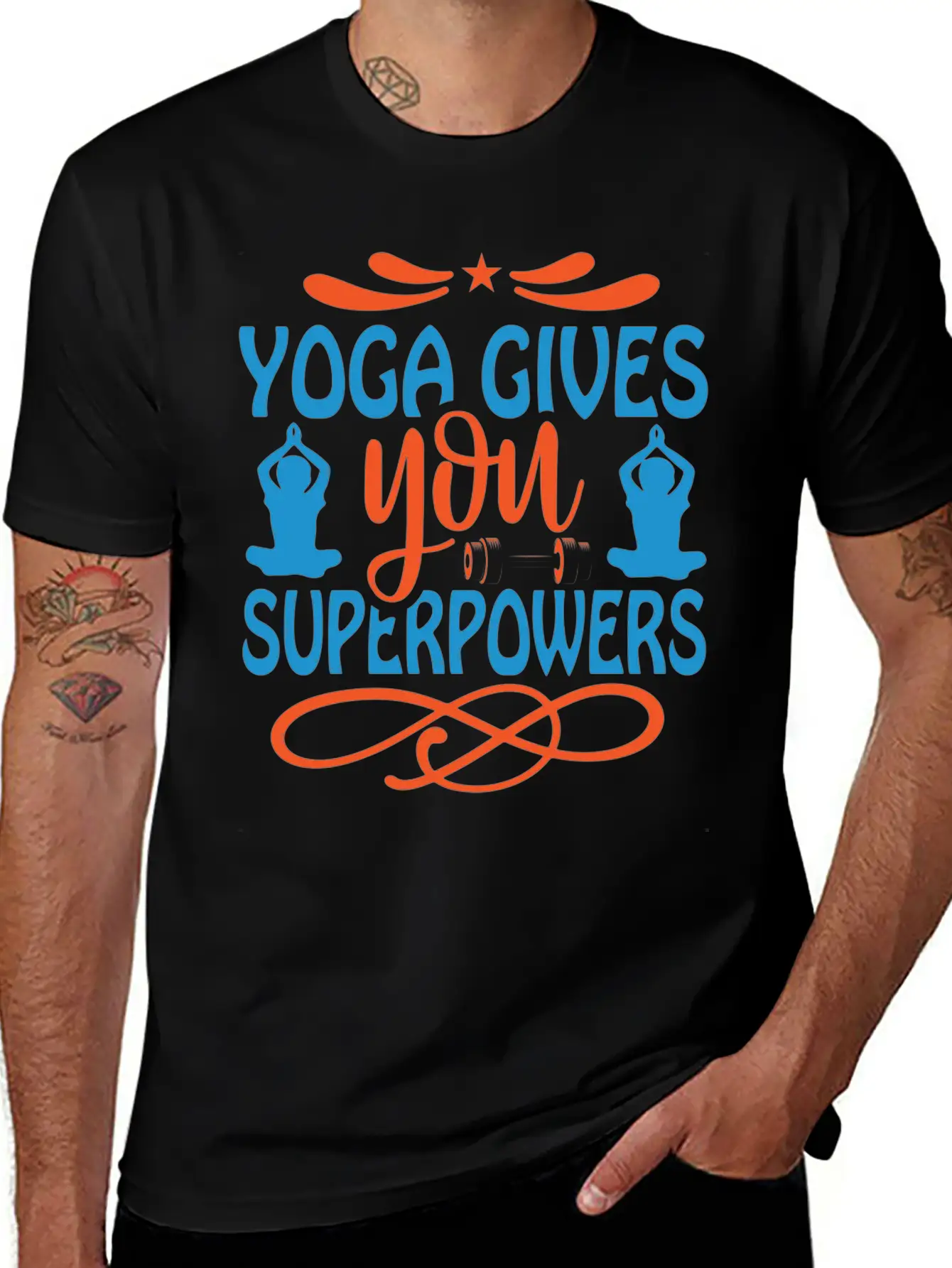 Yoga Gives You Superpower Comfortable Minimalist Graphic Tee – Summer Style Essential