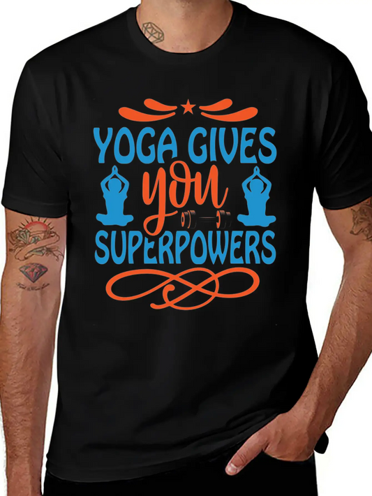 Yoga Gives You Superpower Comfortable Minimalist Graphic Tee – Summer Style Essential