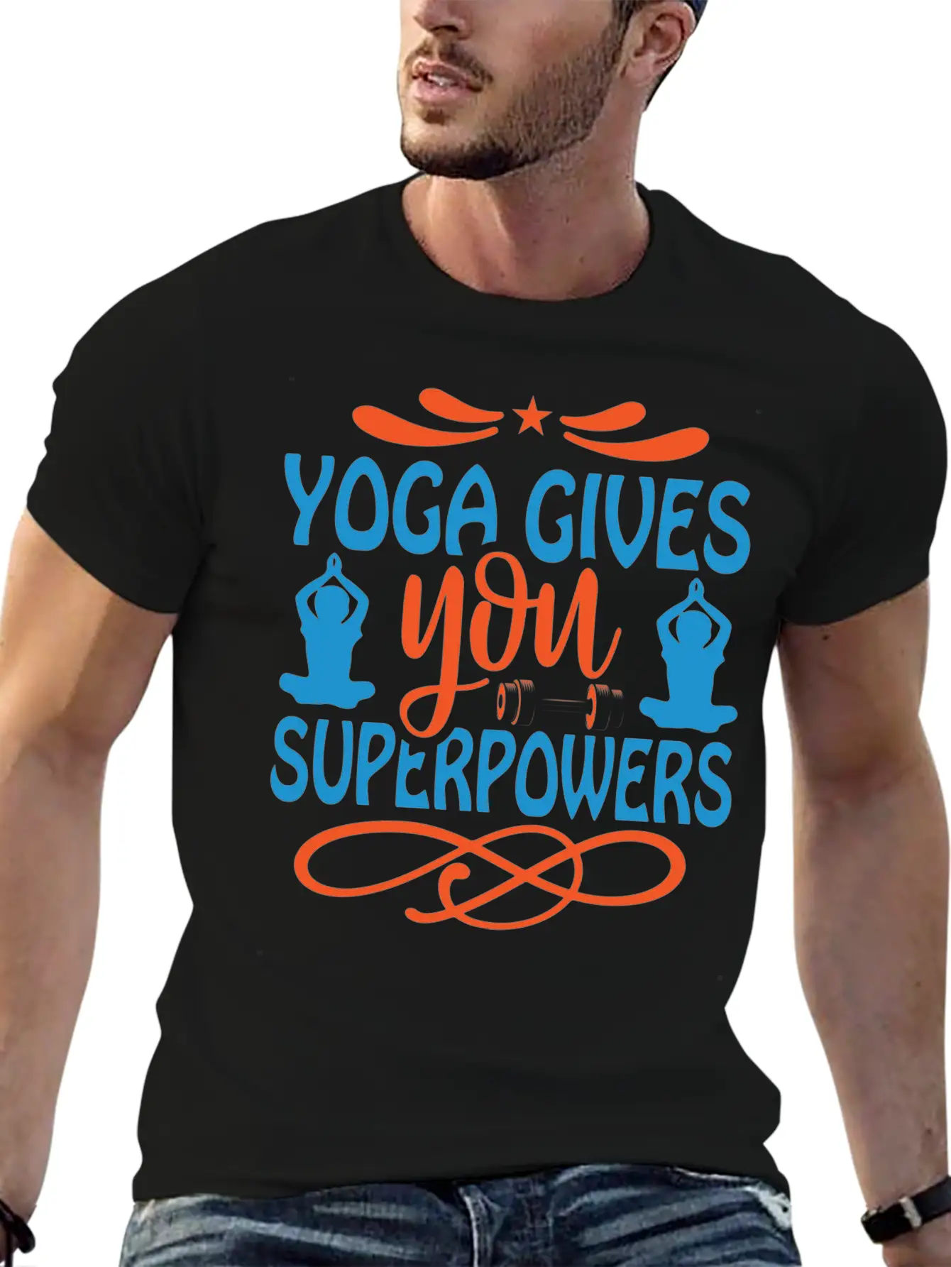 Yoga Gives You Superpower Comfortable Minimalist Graphic Tee – Summer Style Essential