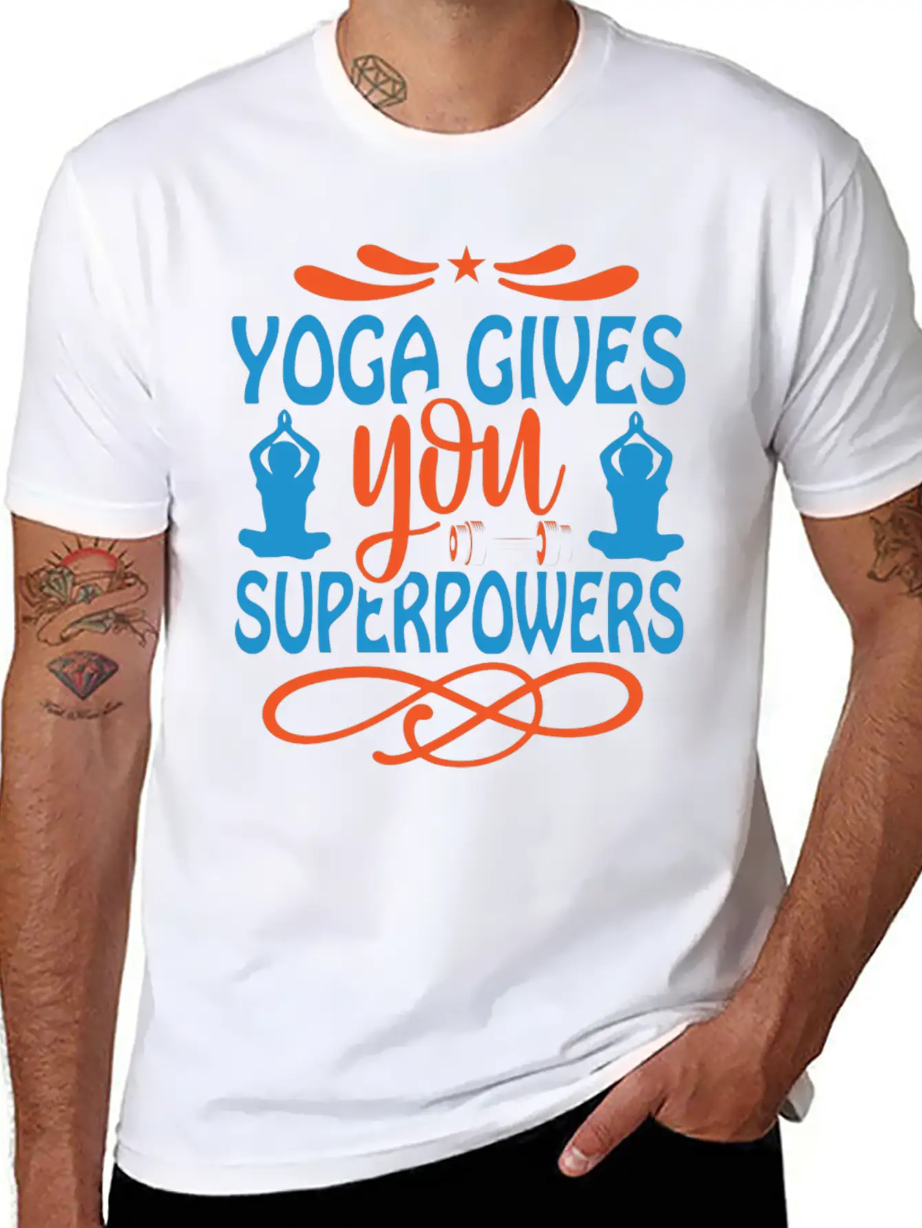 Yoga Gives You Superpower Comfortable Minimalist Graphic Tee – Summer Style Essential