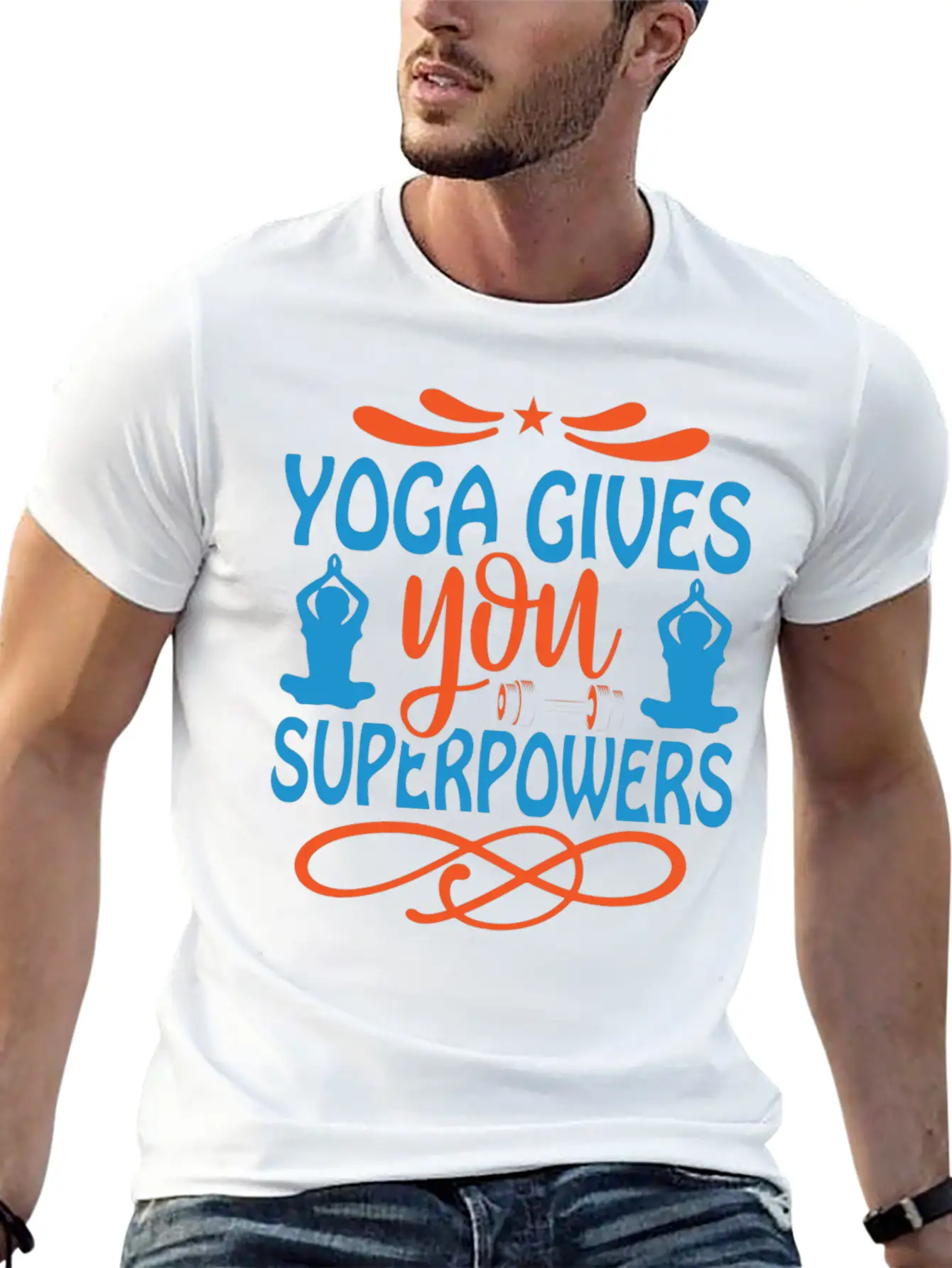 Yoga Gives You Superpower Comfortable Minimalist Graphic Tee – Summer Style Essential