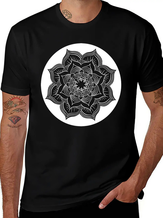 Yoga Lotus Flower Mandala Unisex Casual T-Shirt – Clean Design For Daily Comfort