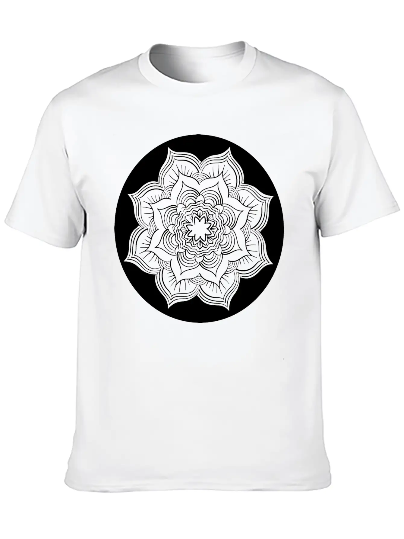 Yoga Lotus Flower Mandala Unisex Casual T-Shirt – Clean Design For Daily Comfort