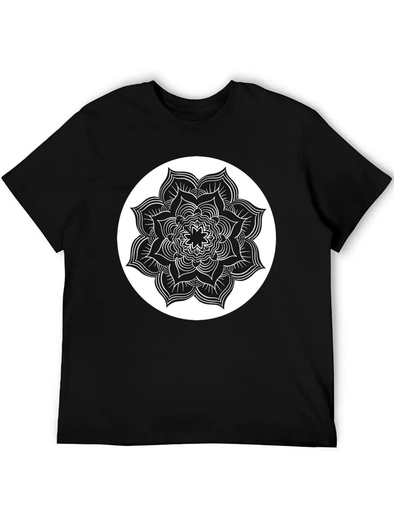 Yoga Lotus Flower Mandala Unisex Casual T-Shirt – Clean Design For Daily Comfort