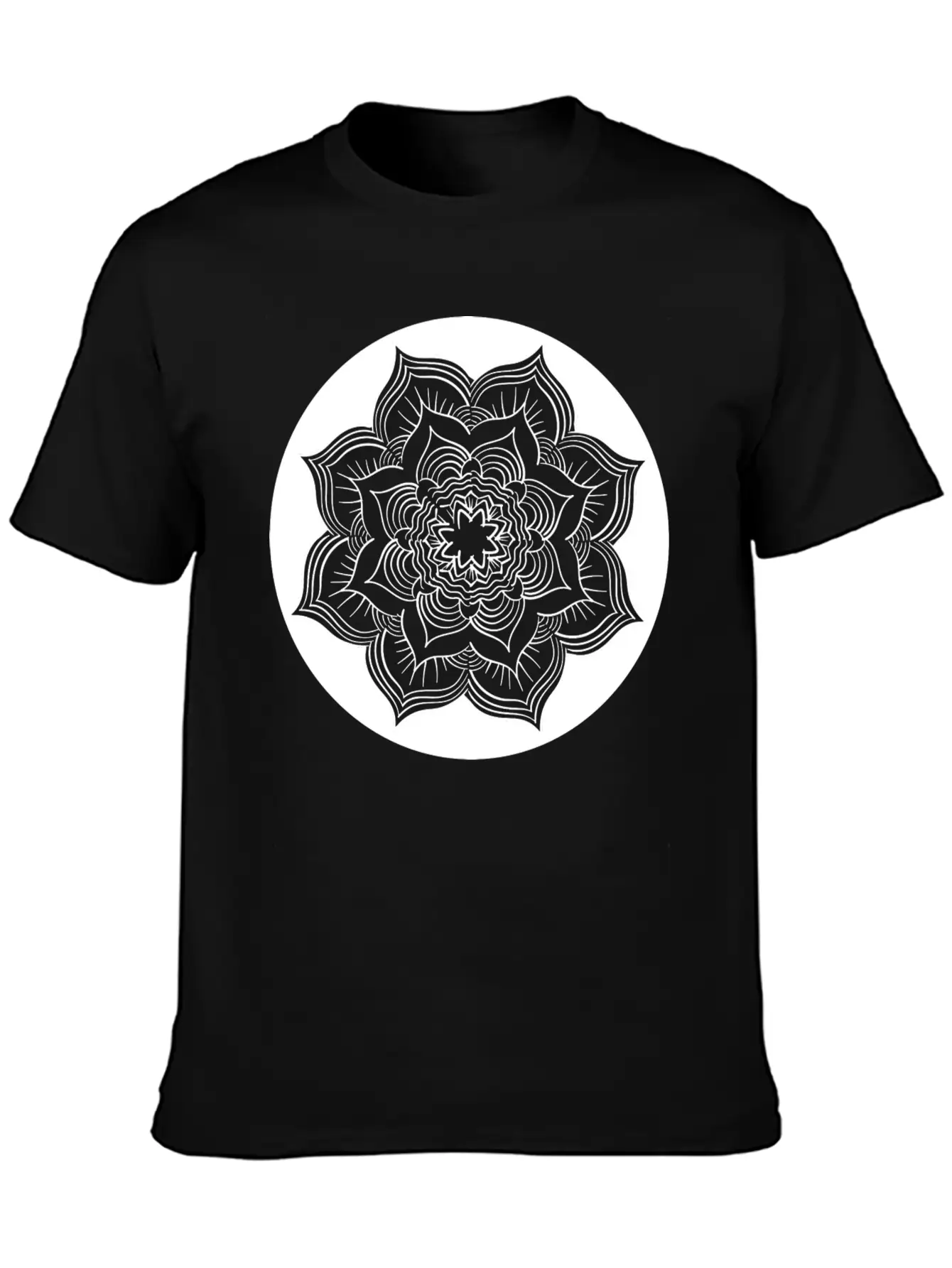 Yoga Lotus Flower Mandala Unisex Casual T-Shirt – Clean Design For Daily Comfort