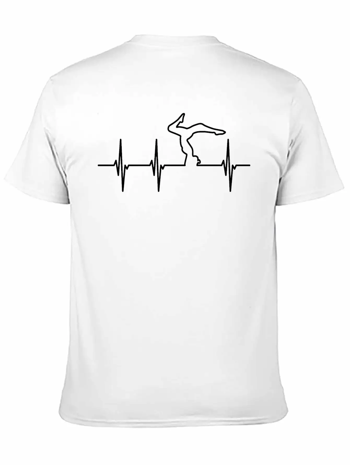 Yoga Lover ECG Heartline Stylish Everyday T-Shirt – Unisex Basic Cotton Tee
