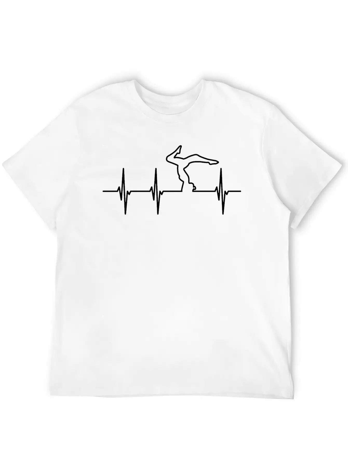 Yoga Lover ECG Heartline Stylish Everyday T-Shirt – Unisex Basic Cotton Tee