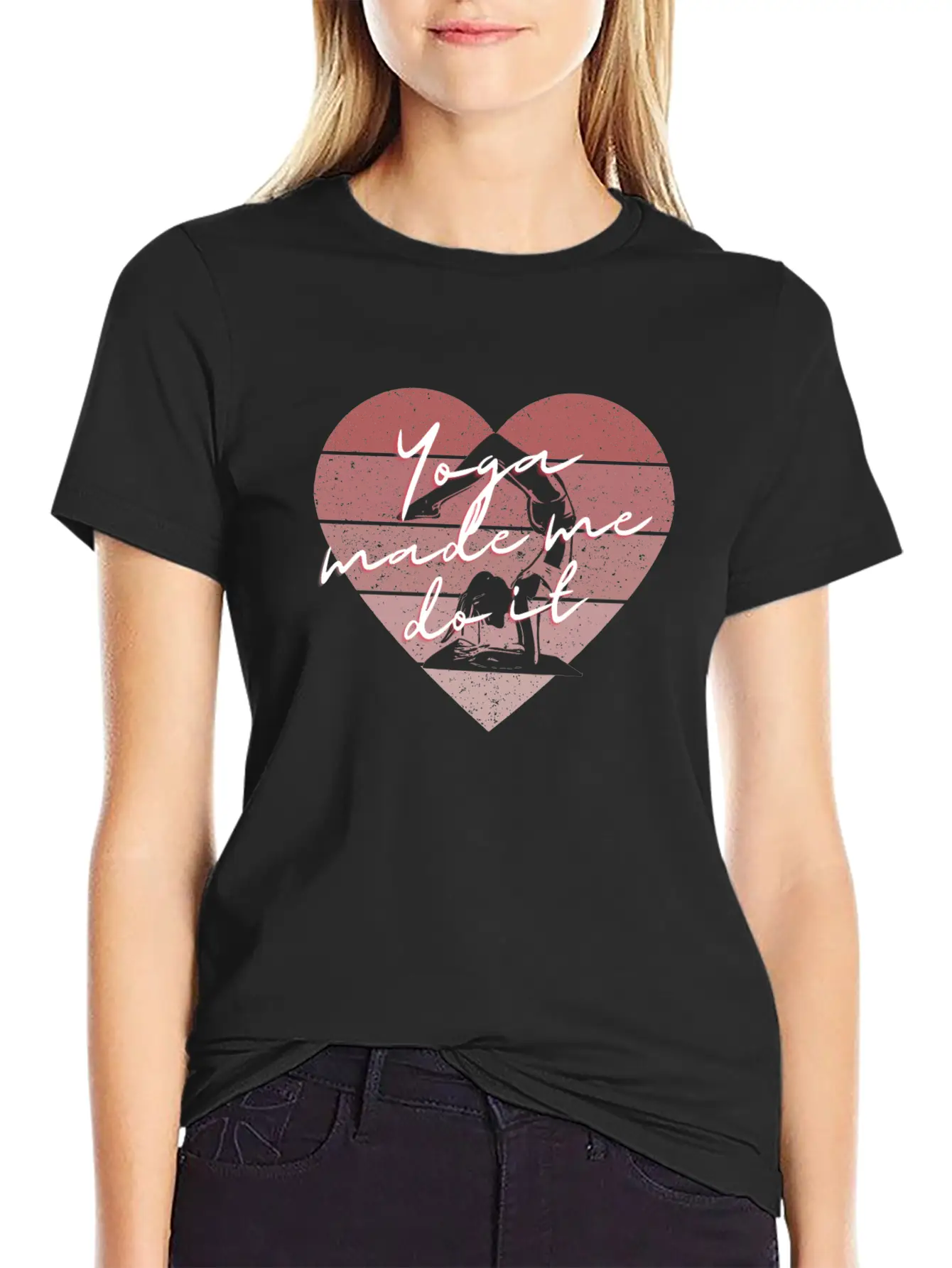 Yoga Made Me Do It - Yoga Gift Lightweight Cotton T-Shirt – Daily Comfort Graphic Shirt