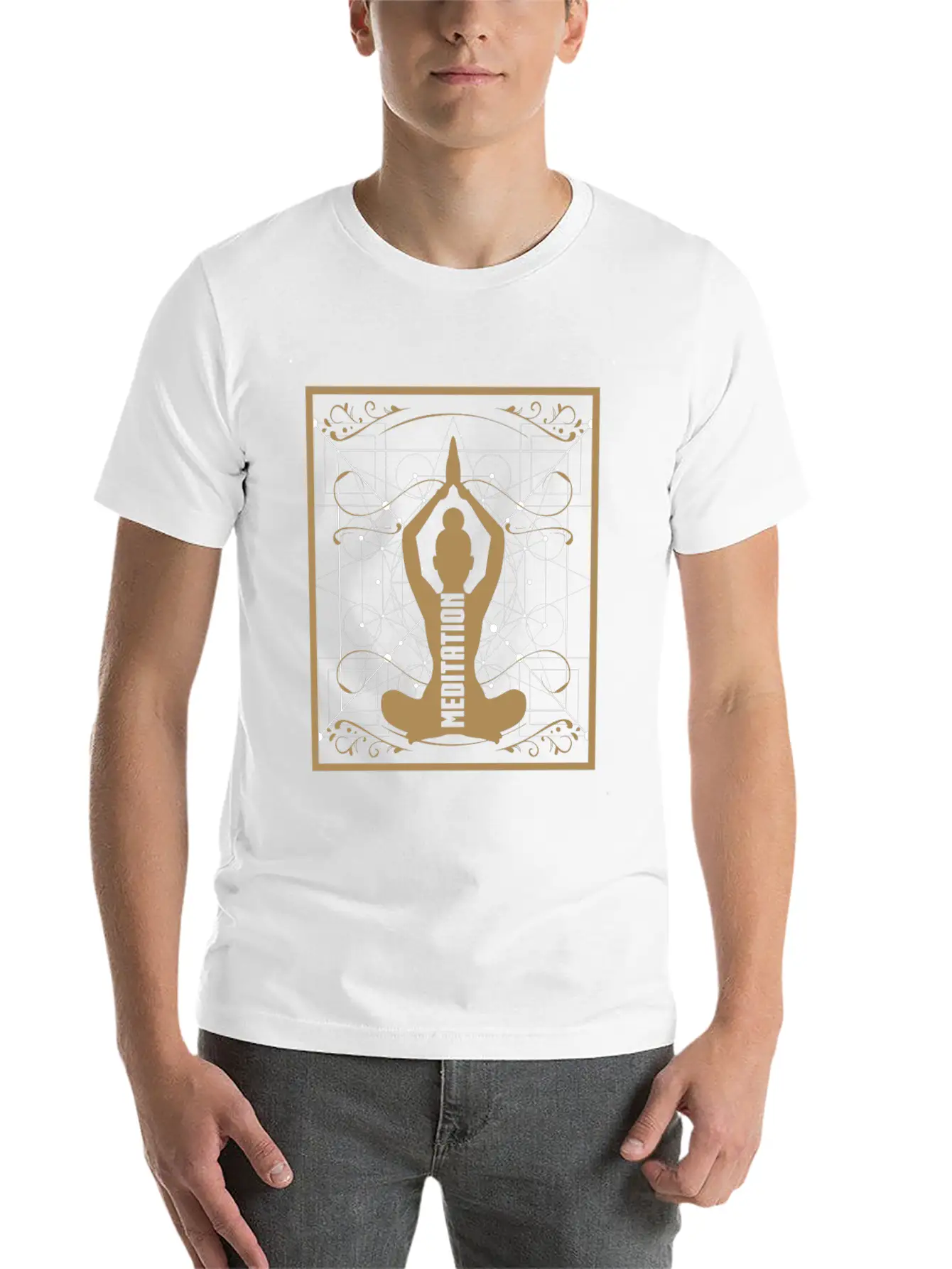 Yoga Meditation Retro Soft Cotton Short Sleeve Tee – Unisex Wardrobe Staple
