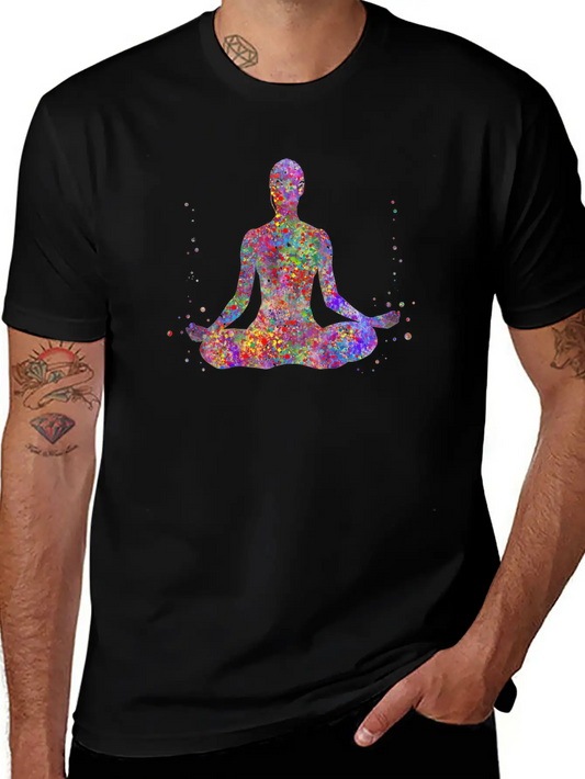 Yoga Pose Modern Fit Casual T-Shirt ��� Clean And Versatile Design