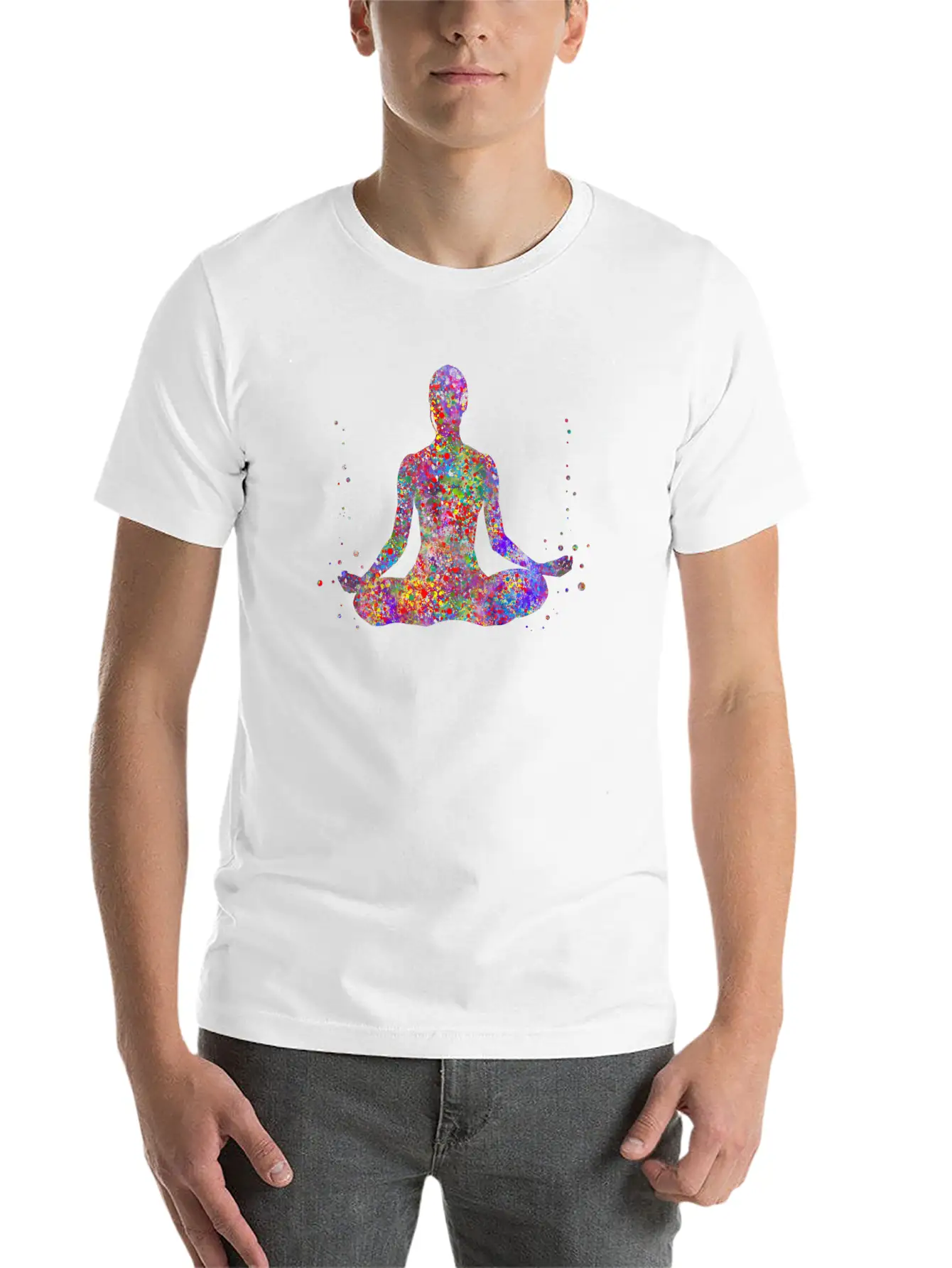 Yoga Pose Modern Fit Casual T-Shirt ��� Clean And Versatile Design
