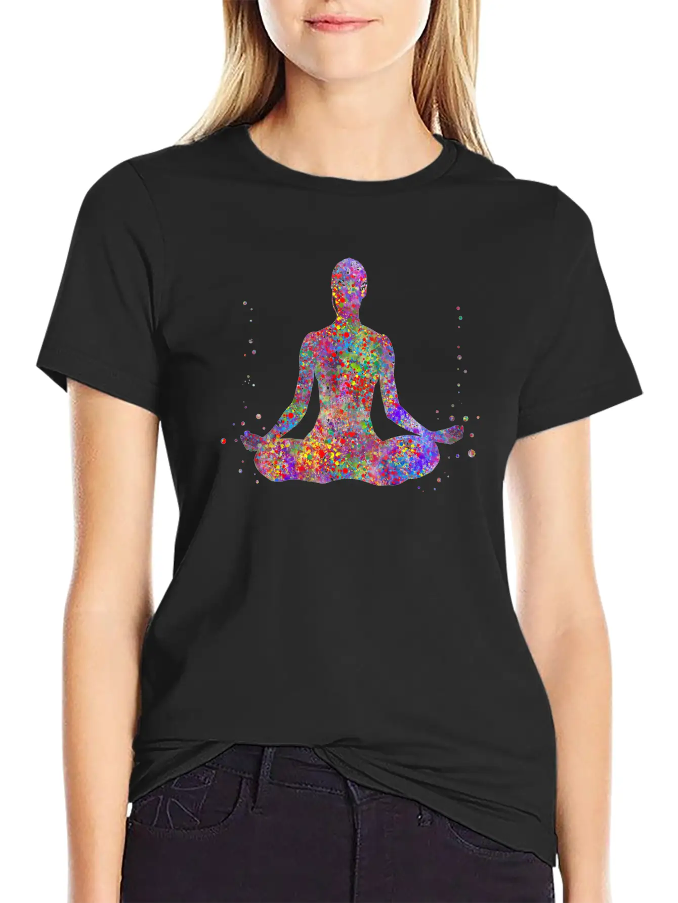 Yoga Pose Modern Fit Casual T-Shirt ��� Clean And Versatile Design