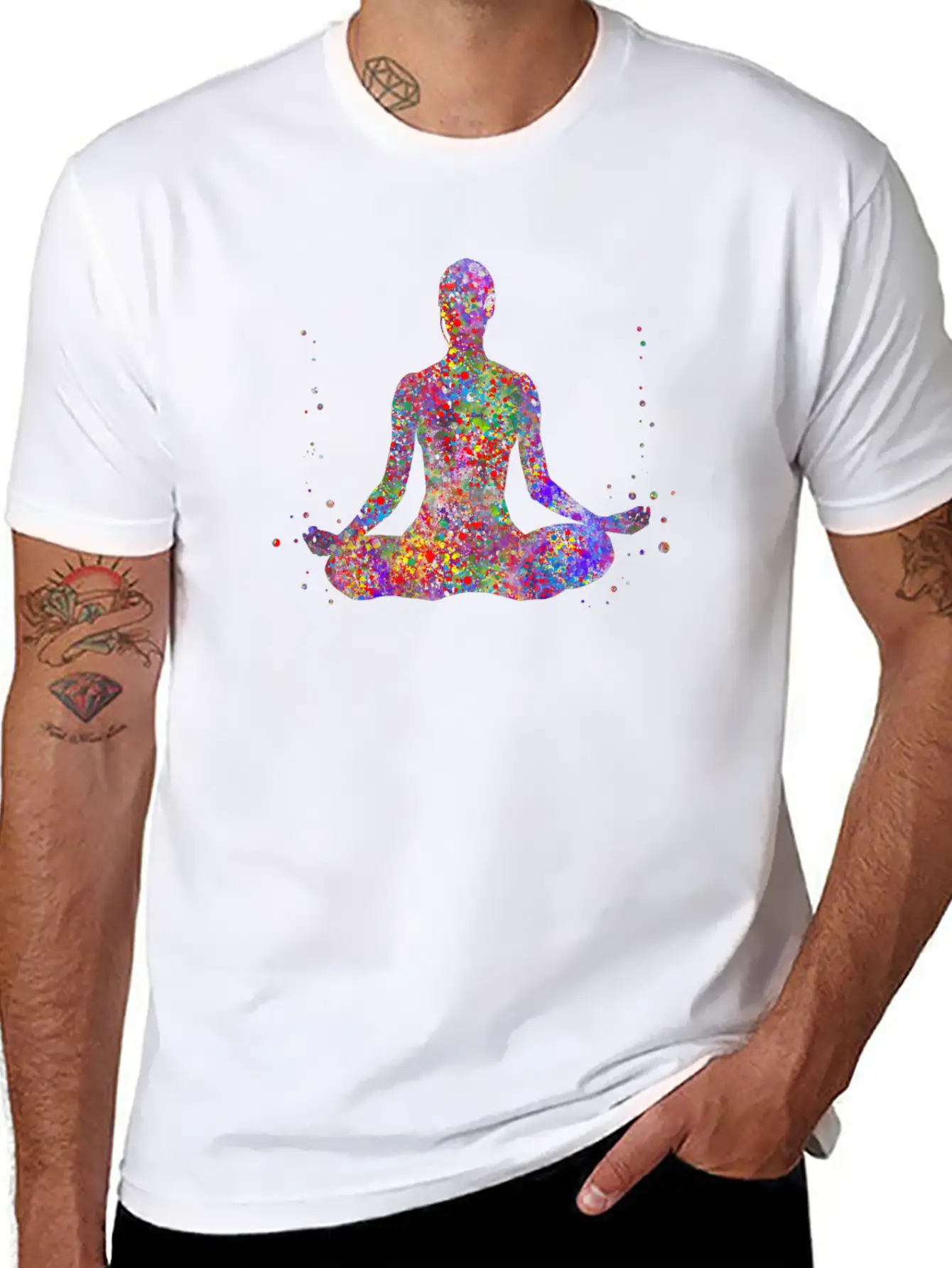 Yoga Pose Modern Fit Casual T-Shirt ��� Clean And Versatile Design
