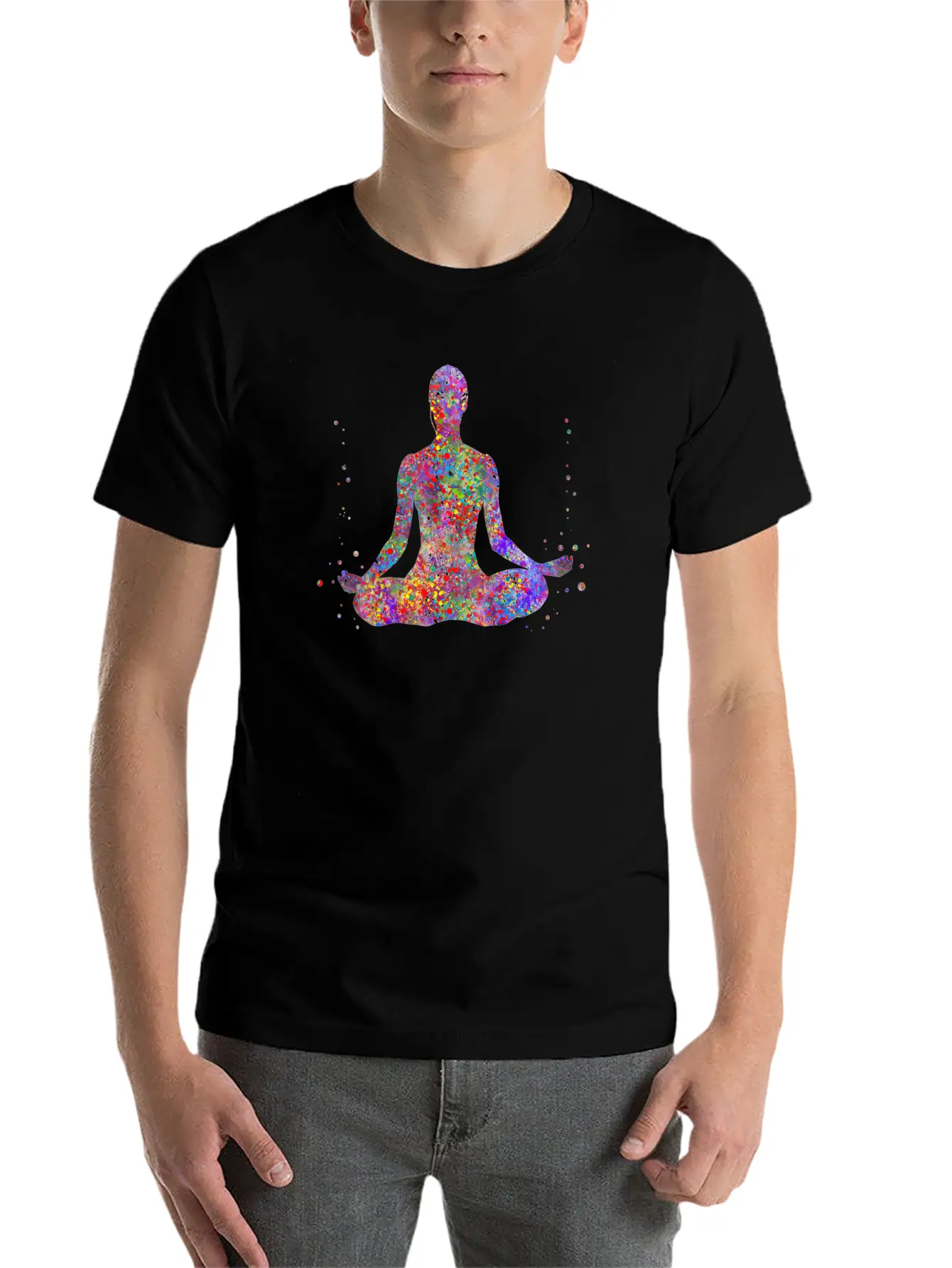 Yoga Pose Modern Fit Casual T-Shirt ��� Clean And Versatile Design