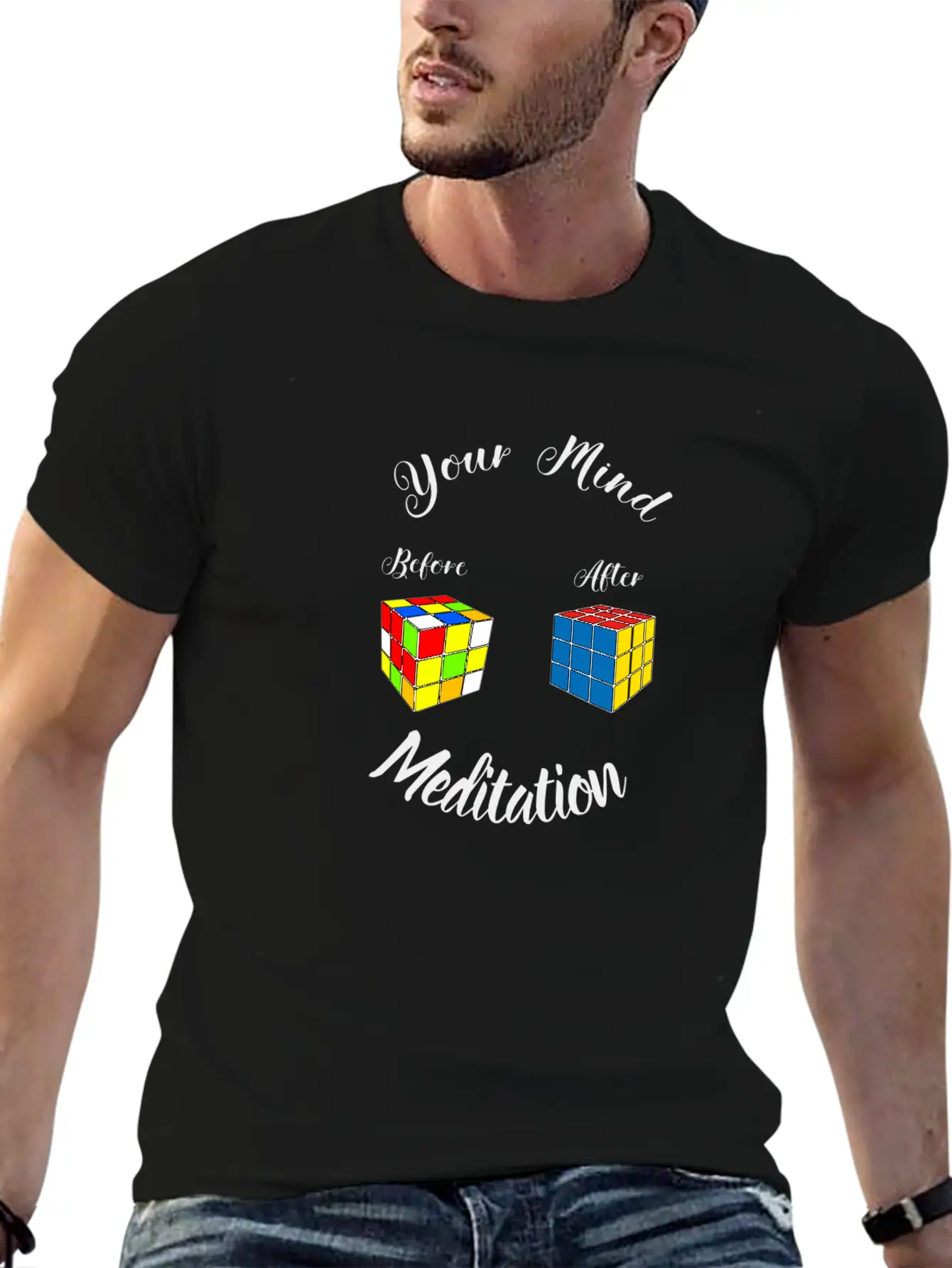 Yoga Print, Meditation, Zen, Peace Classic Fit Graphic Tee For Daily Comfort – Unisex Cotton Shirt