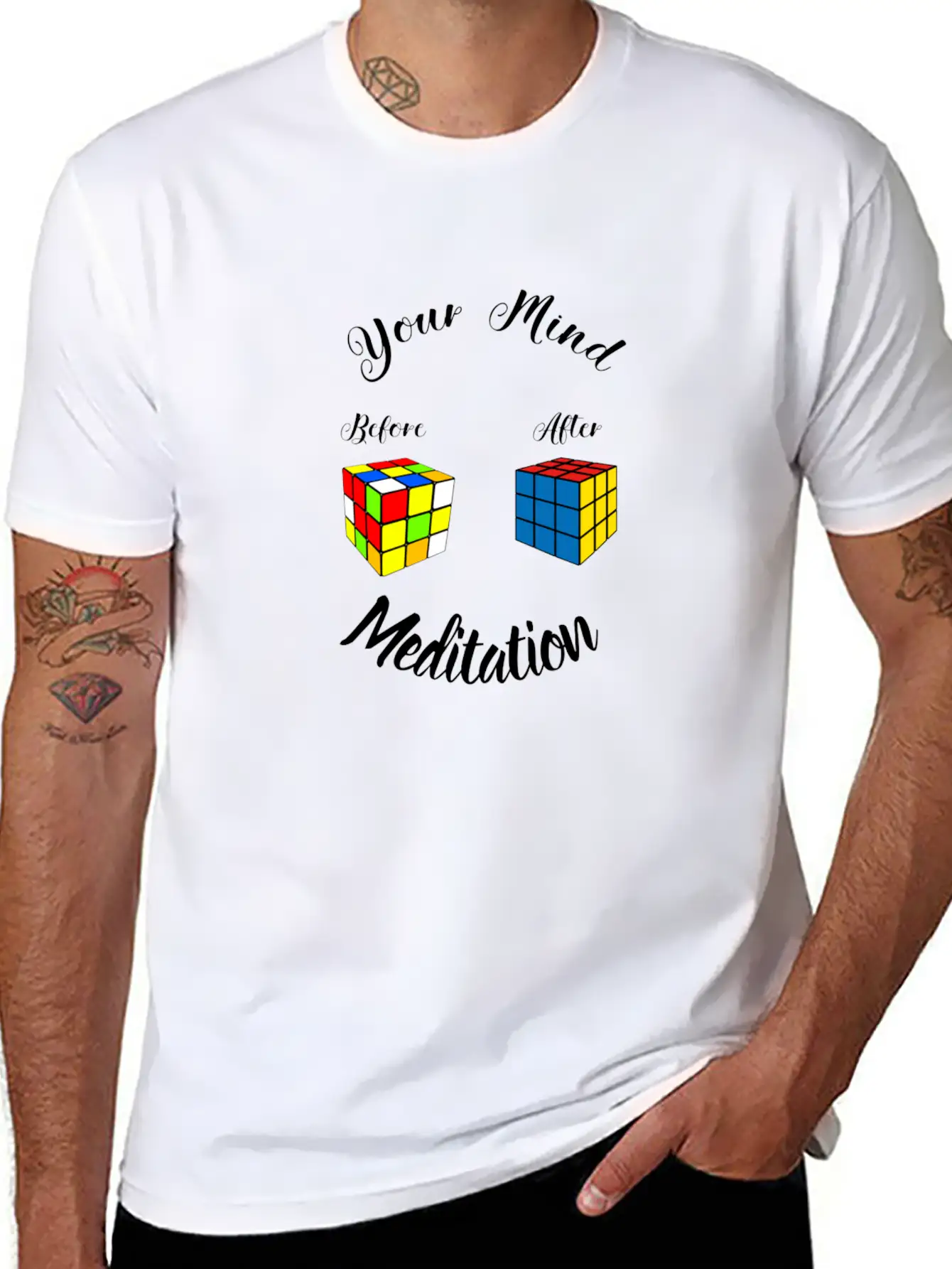 Yoga Print, Meditation, Zen, Peace Classic Fit Graphic Tee For Daily Comfort – Unisex Cotton Shirt