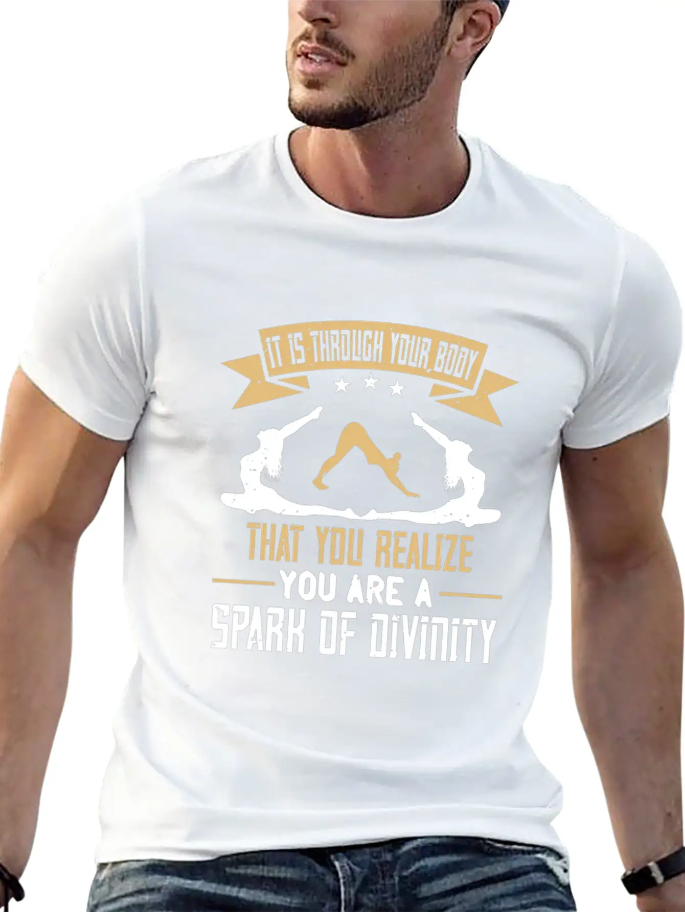 Yoga Quote - Spark Of Divinity Modern Fit Casual T-Shirt ��� Clean And Versatile Design