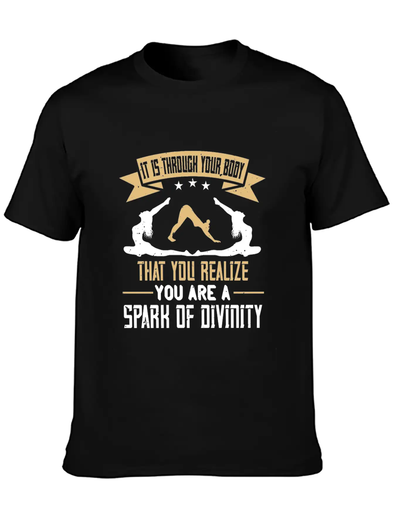 Yoga Quote - Spark Of Divinity Modern Fit Casual T-Shirt ��� Clean And Versatile Design