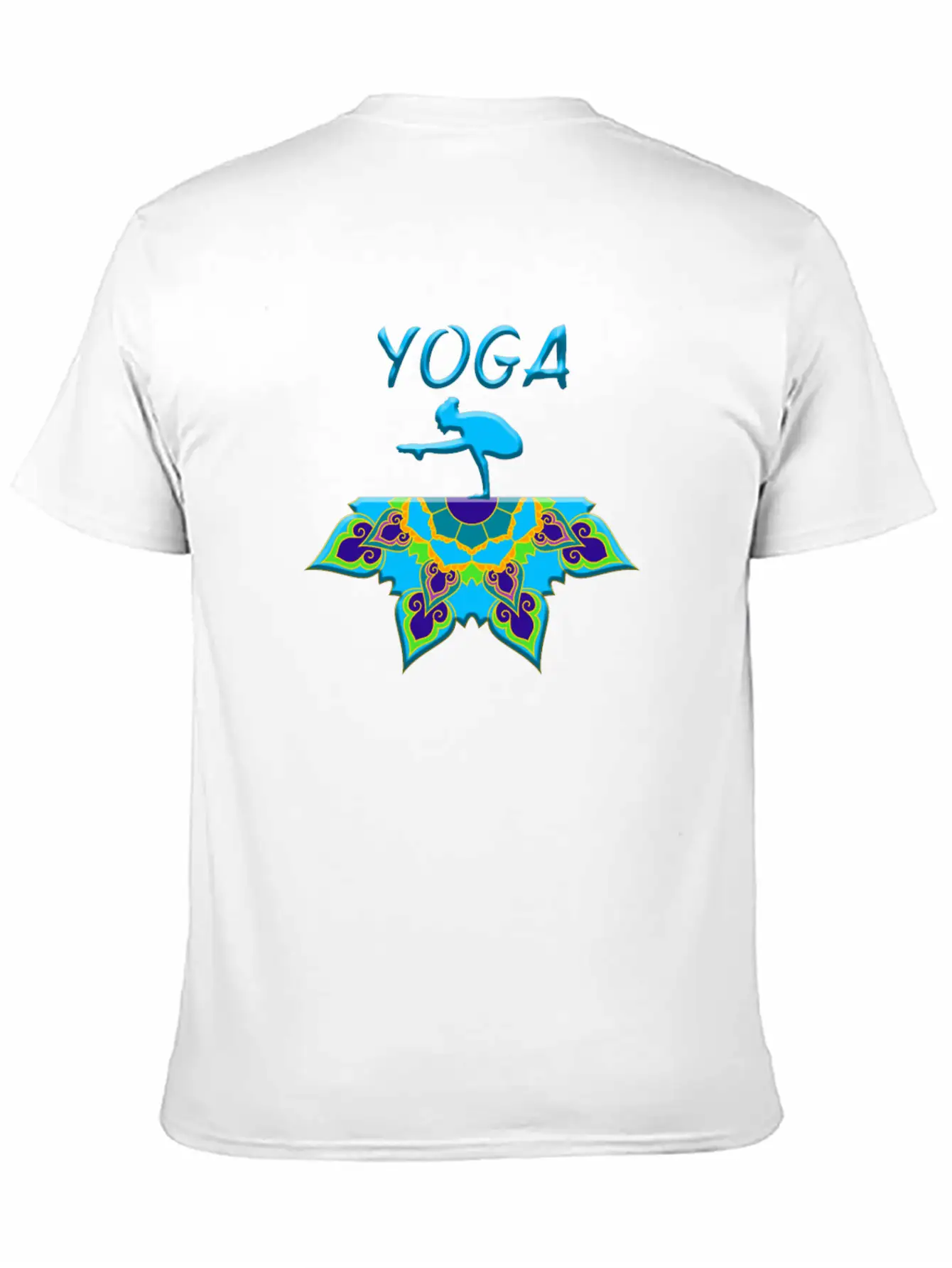 Yoga Woman Mandala Basic Graphic T-Shirt – Daily Comfort In Soft Cotton
